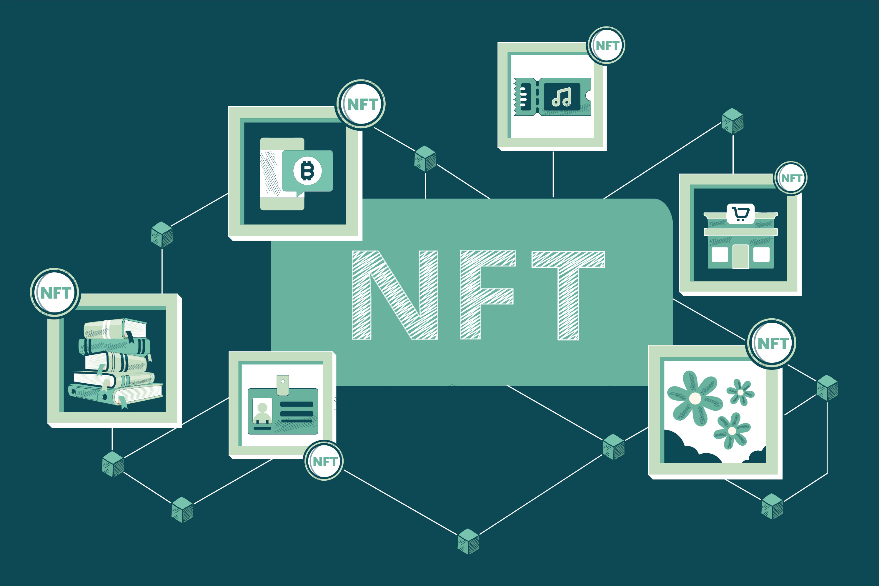 NFT revolution, Digital art frenzy, Unique collectibles, Blockchain authentication, 2990x2000 HD Desktop