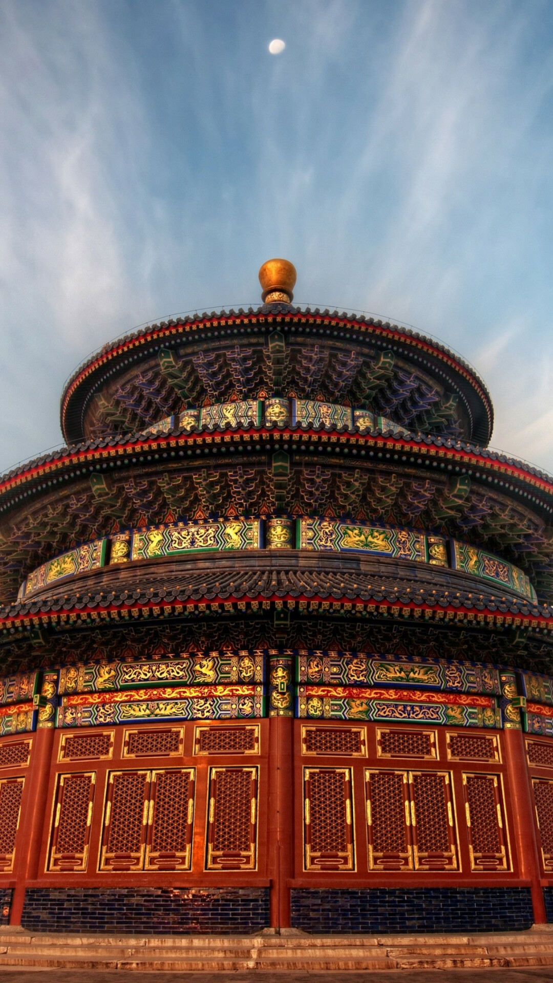 Temple of Heaven, Heavenly sky, Sunset, Travel destination, 1080x1920 Full HD Phone