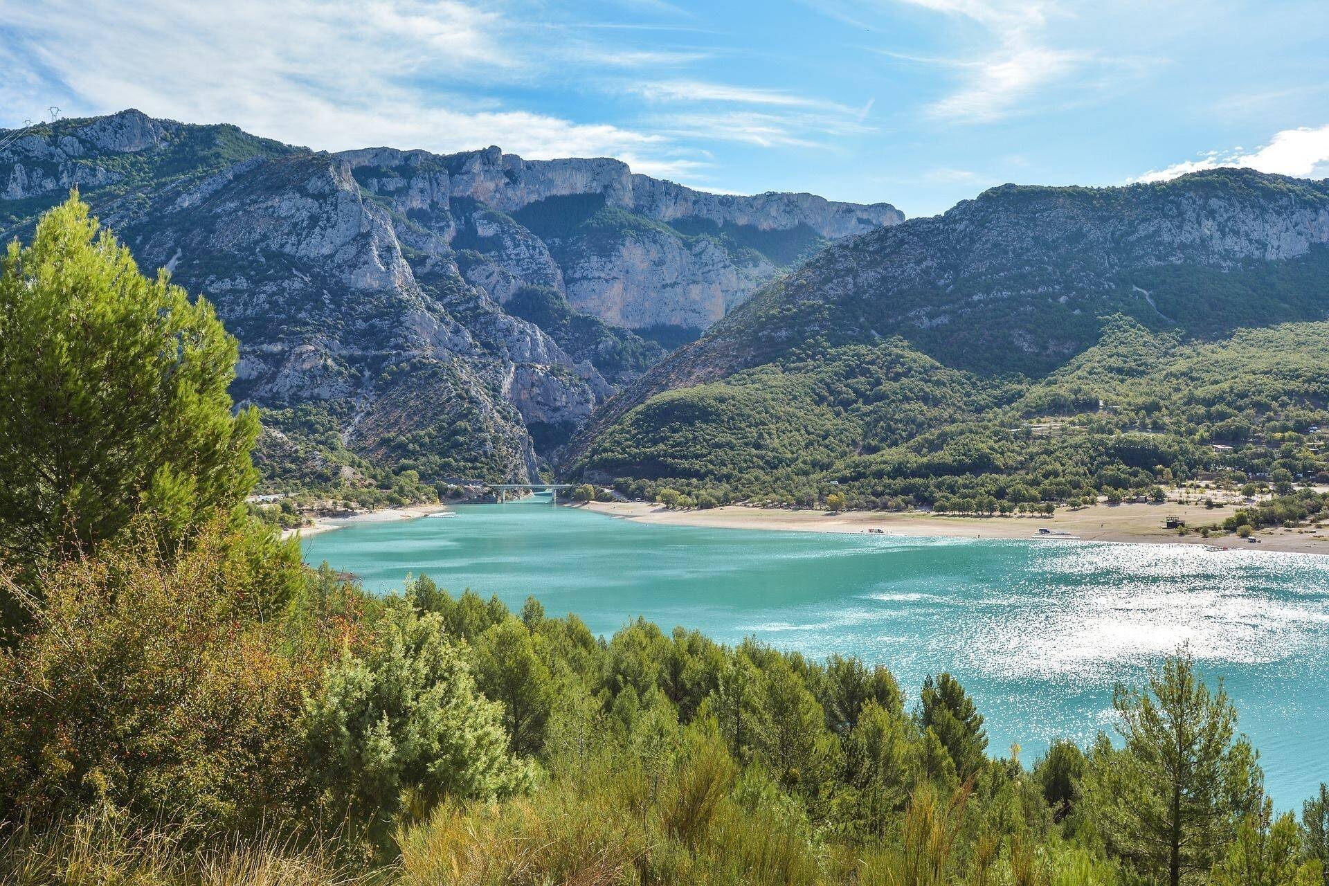 Verdon Regional Park, Camping by the lake, Bauduen, France, 1920x1280 HD Desktop