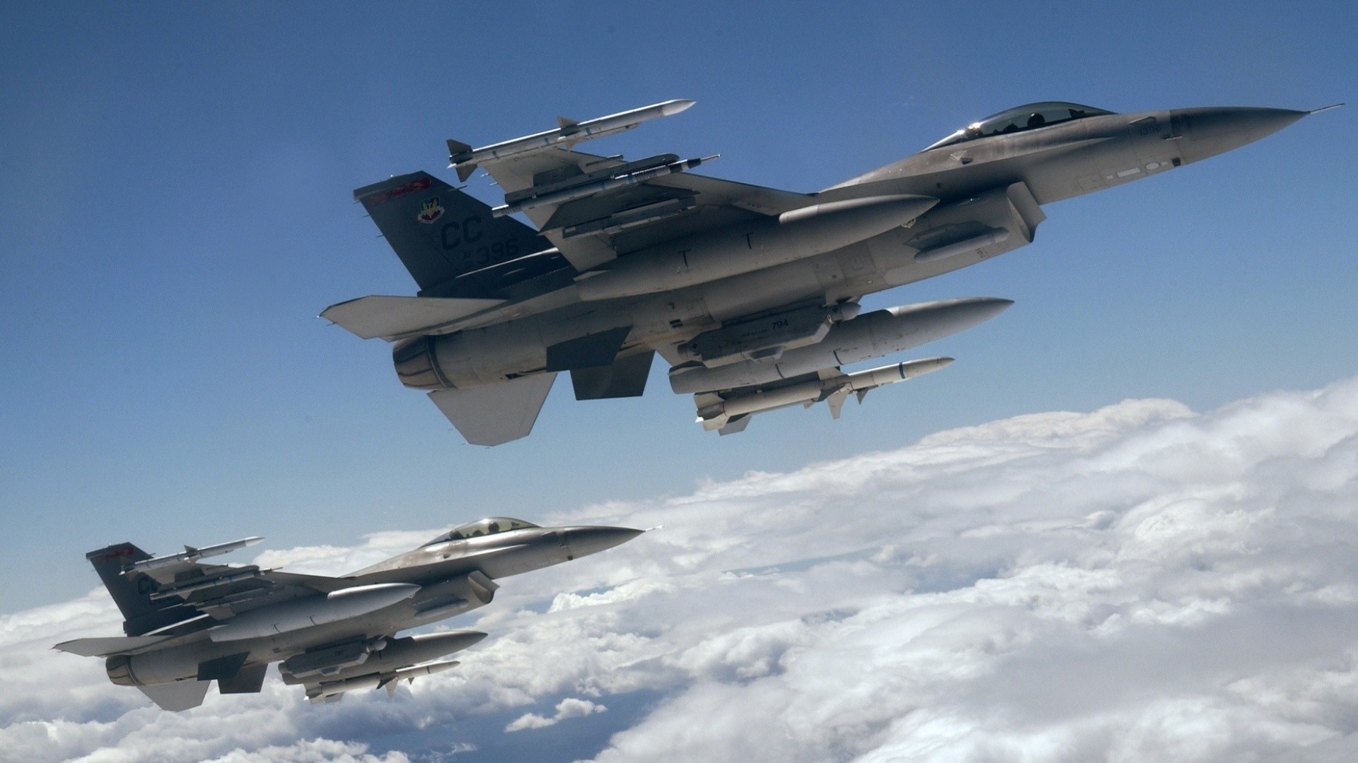 F-16 Fighting Falcon, Military aircraft wallpaper, 1920x1080 Full HD Desktop