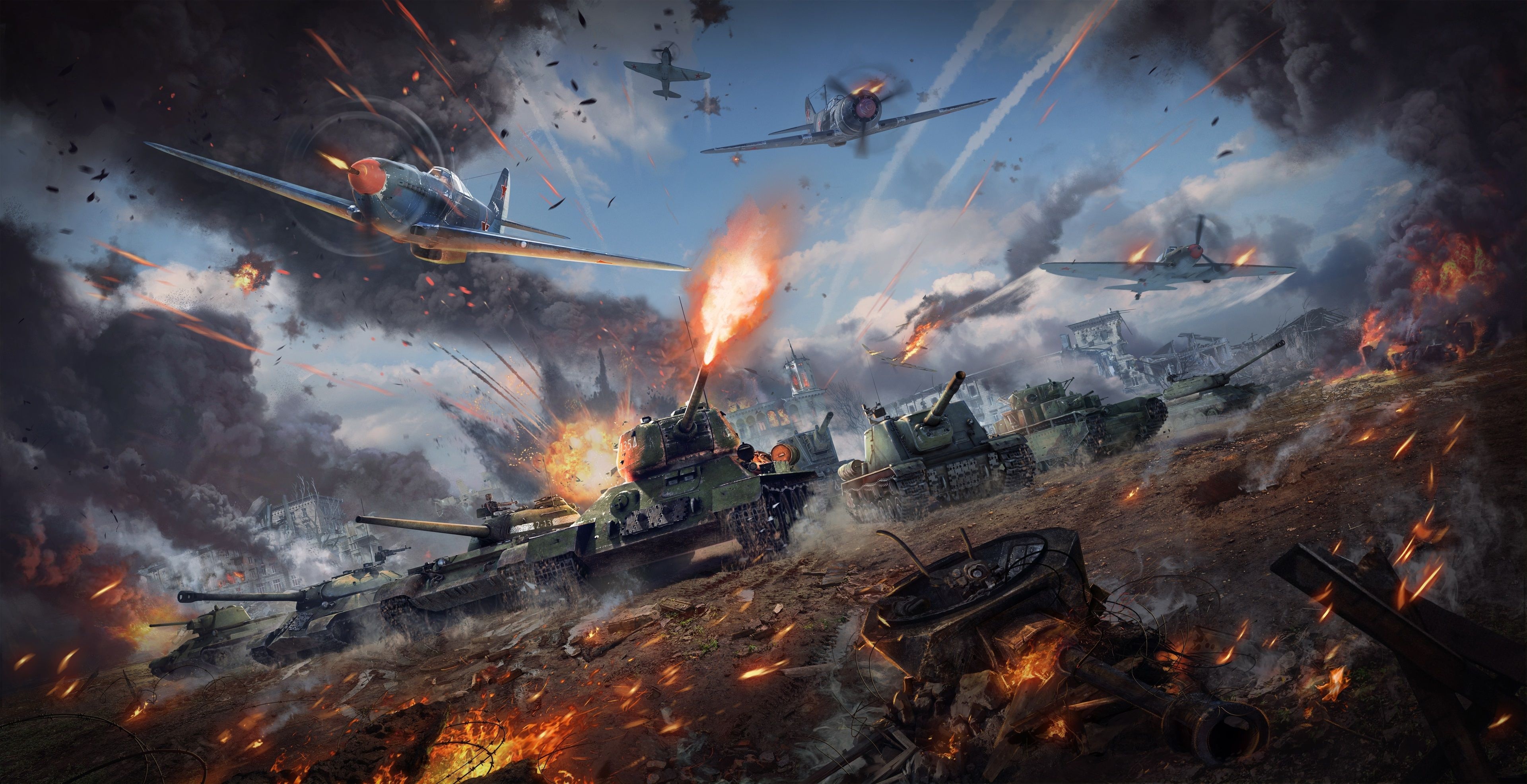 War Thunder, 4K wallpaper for desktop, 3840x1980 HD Desktop