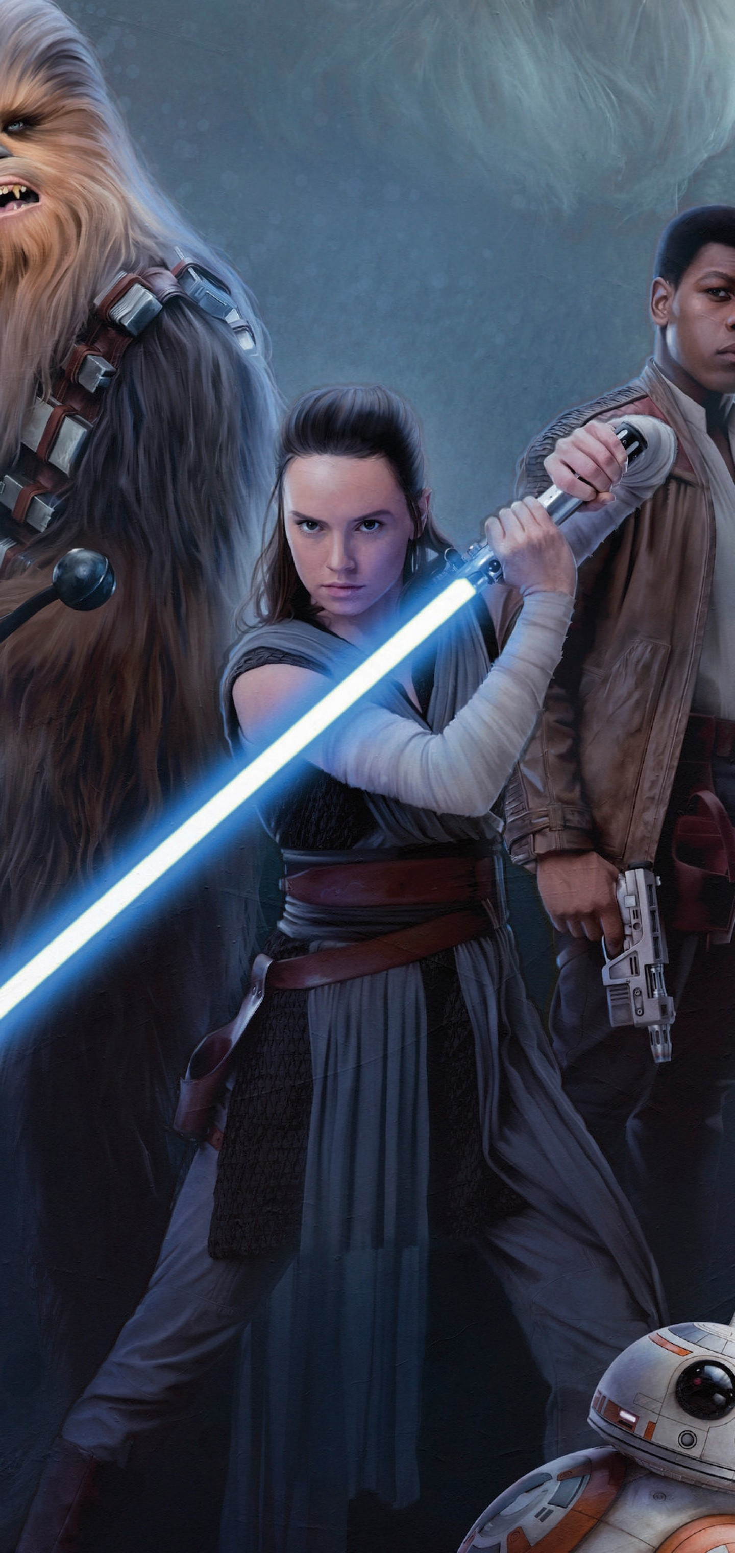 Star Wars The Last Jedi, Daisy Ridley wallpapers, Samsung Galaxy Note 10 Plus, 1440x3040 HD Phone