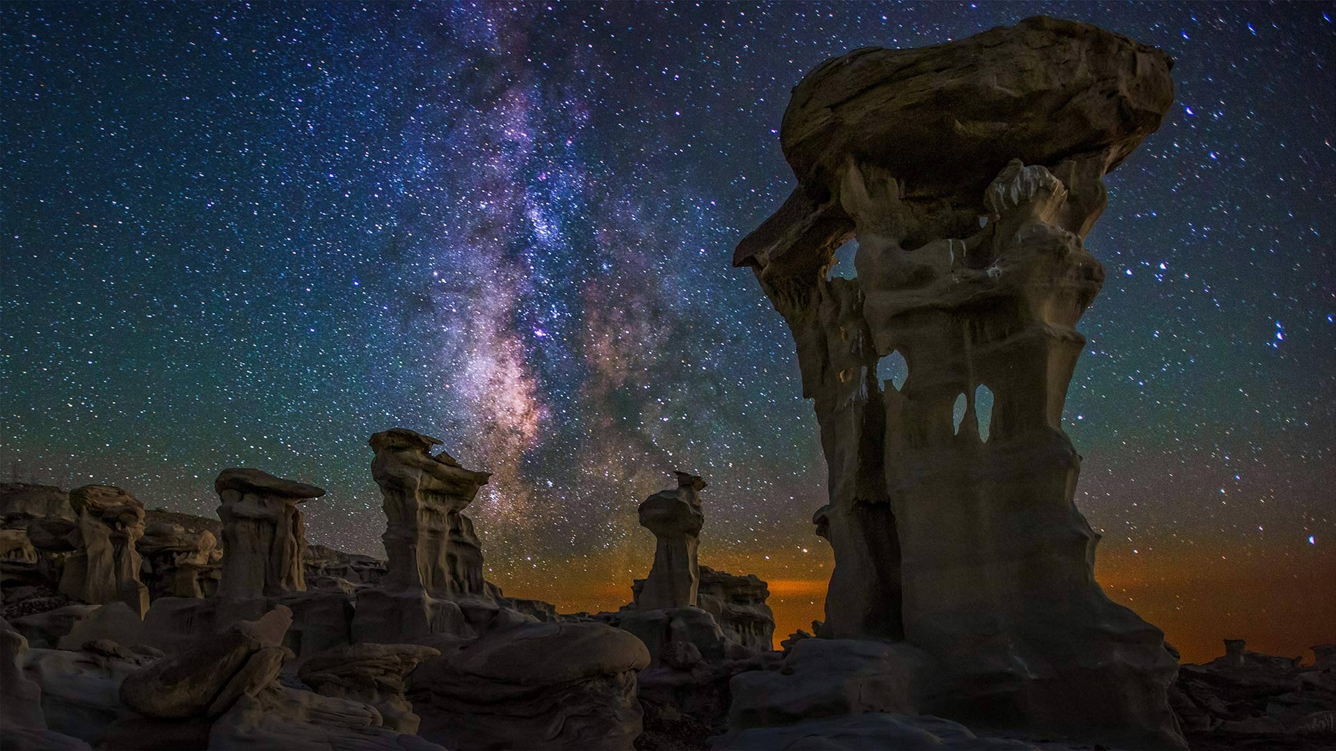 Bisti Badlands, New Mexico, Otherworldly landscape, Geological formation, 1920x1080 Full HD Desktop