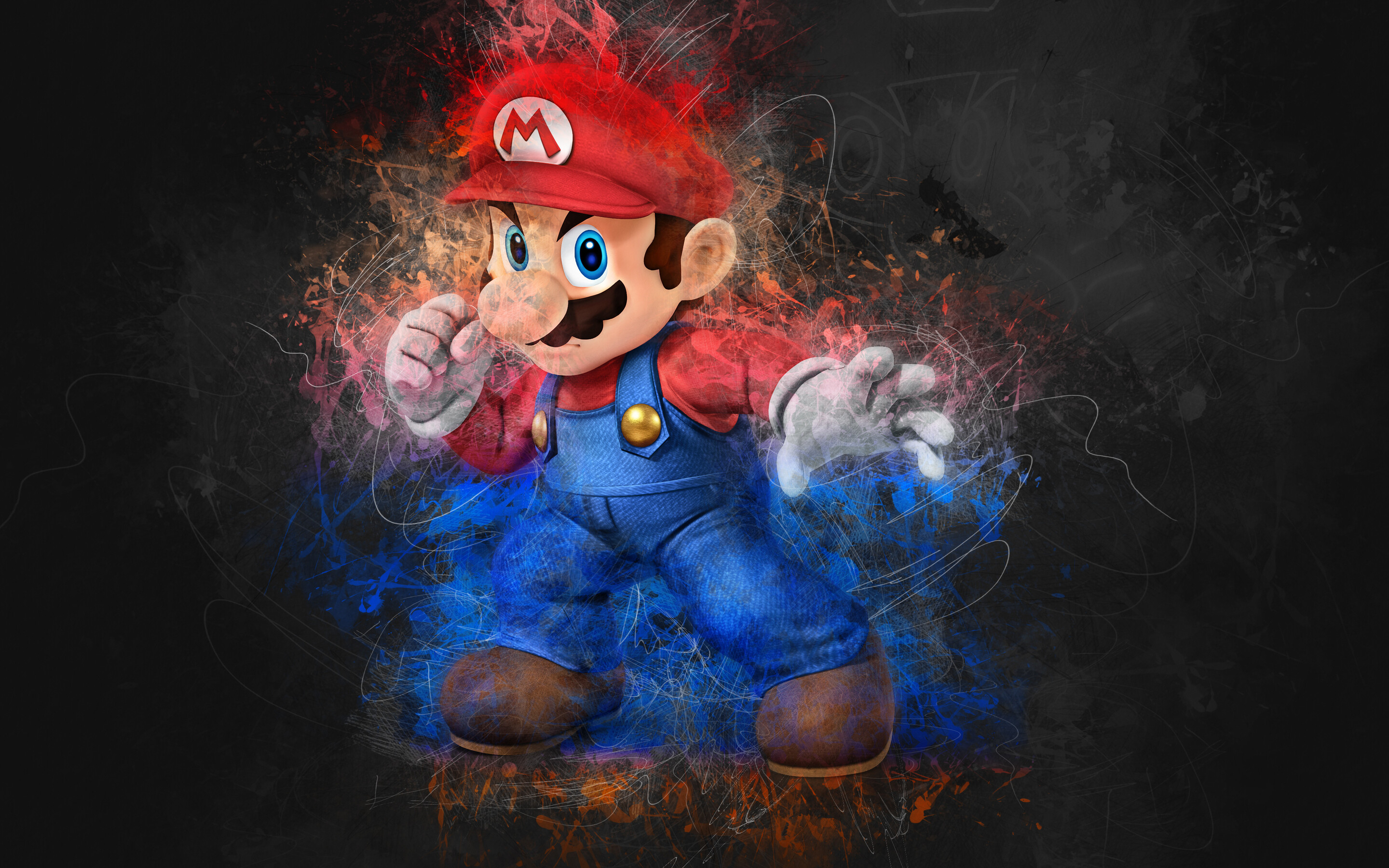 Mario artwork wallpapers, MacBook Pro retina display, High-quality 4K images, Gaming visuals, 2880x1800 HD Desktop