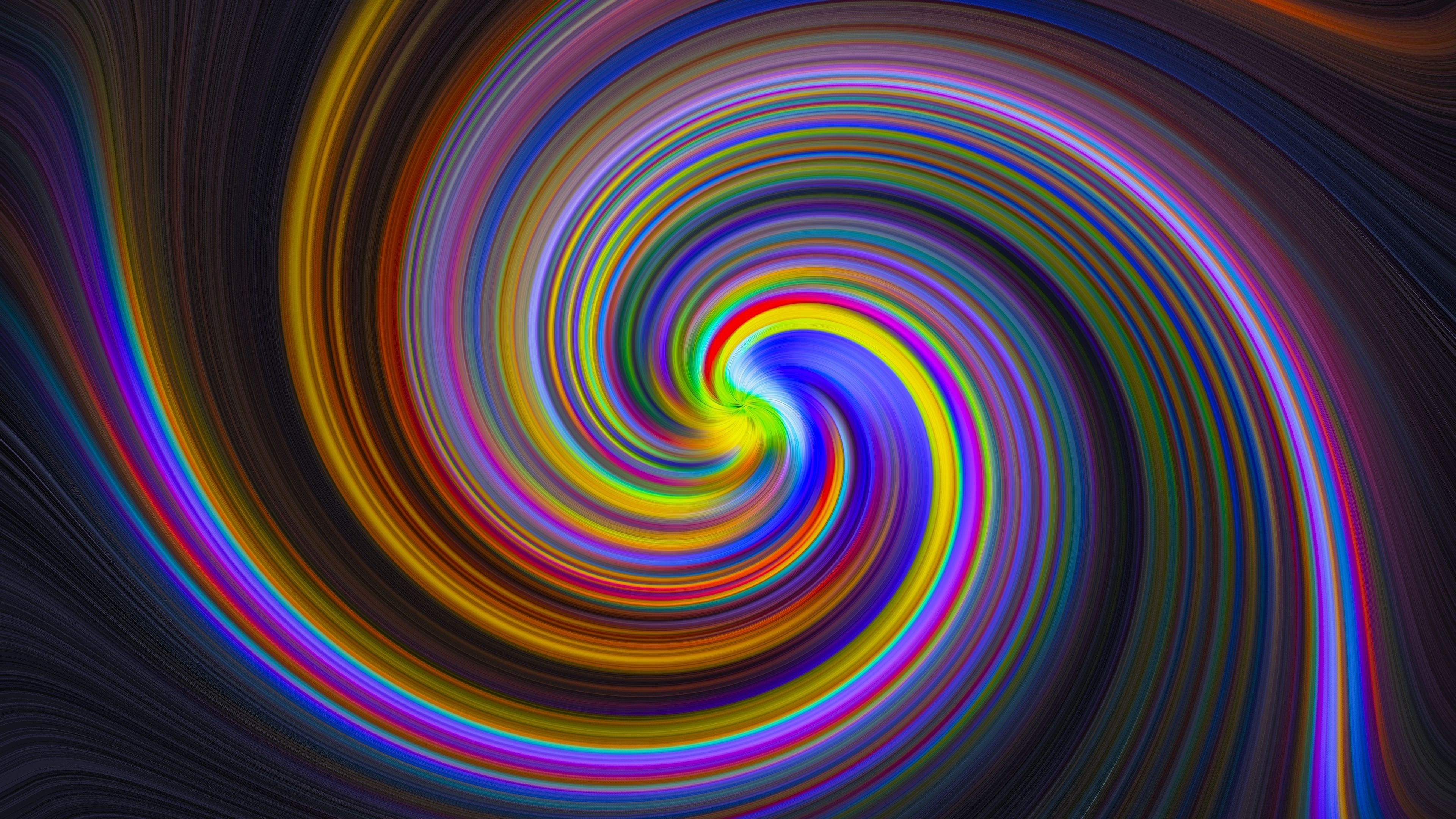 Rainbow, Swirls Wallpaper, 3840x2160 4K Desktop