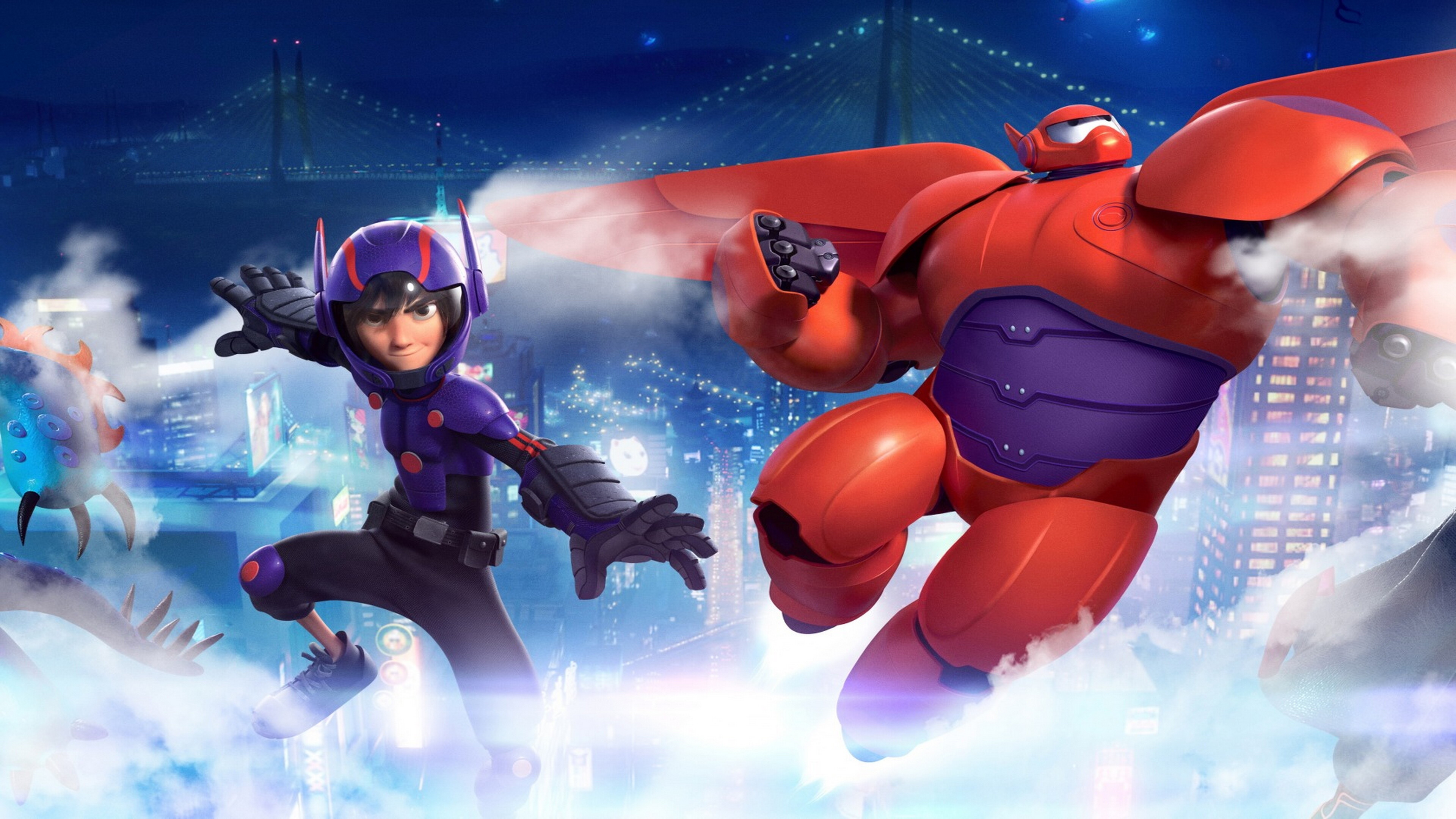 Big Hero 6, Desktop wallpaper, Heroic action, Graphic design, 3840x2160 4K Desktop