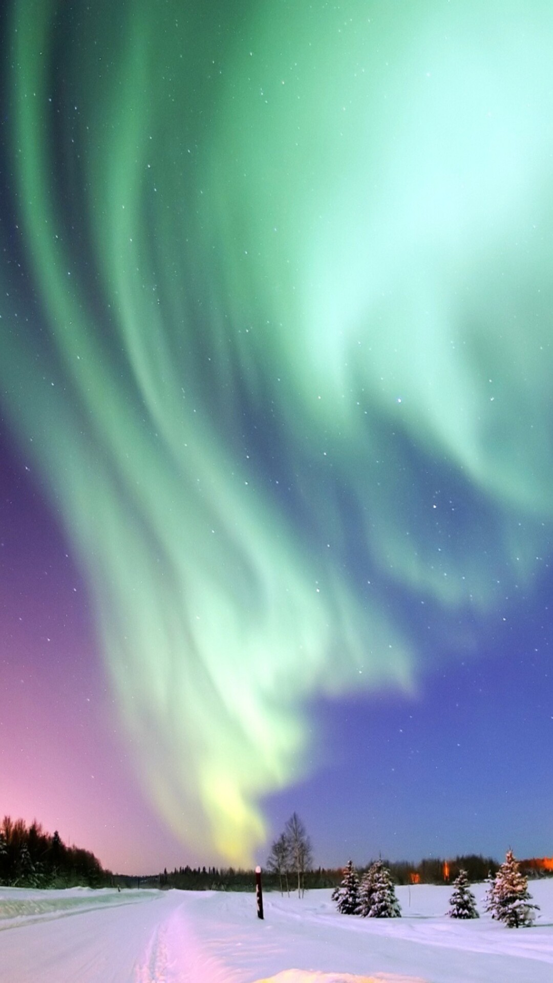 Aurora Borealis, Nokia Lumia, Striking wallpapers, Polar lights, 1080x1920 Full HD Phone