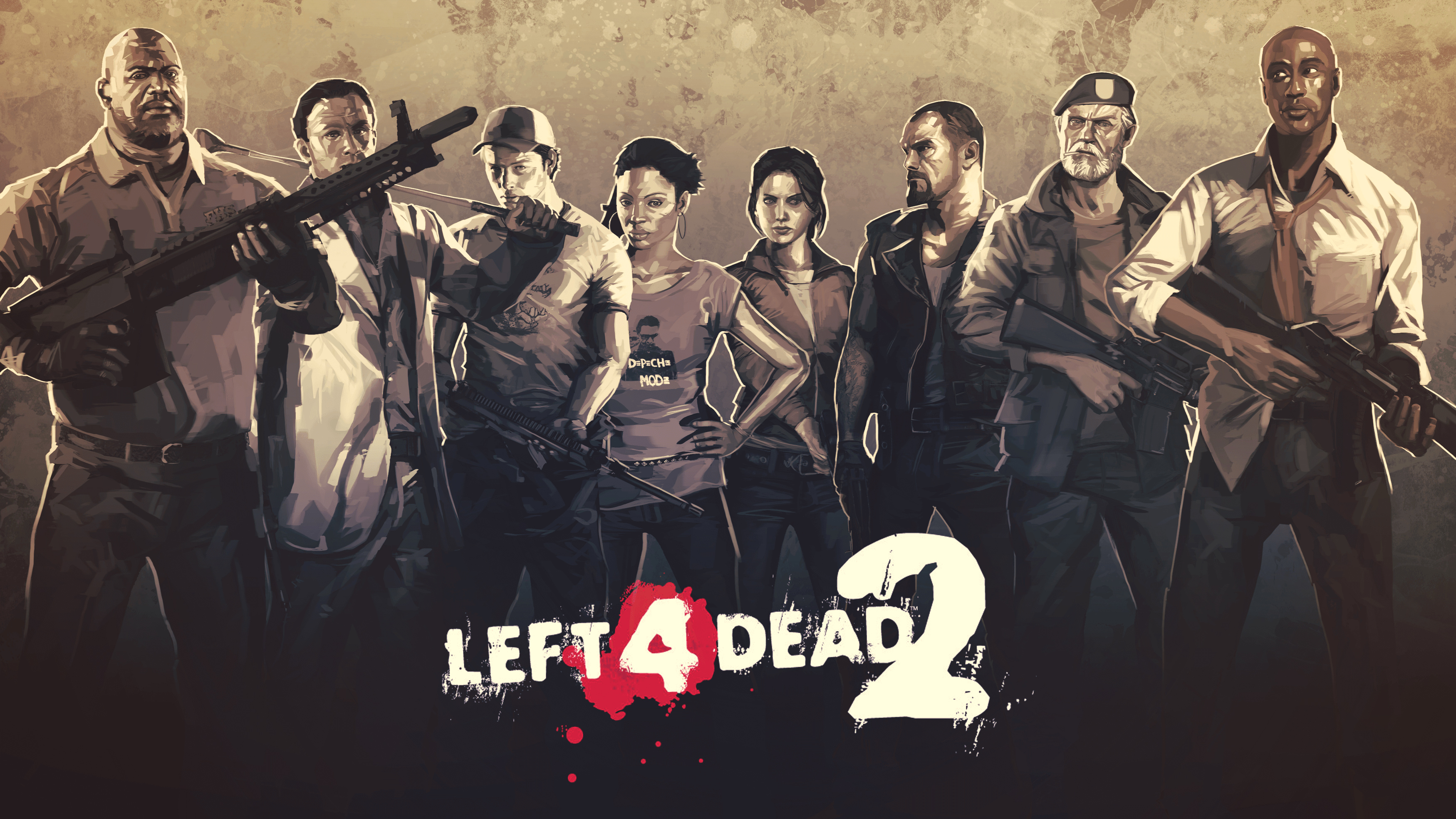 Left 4 Dead 2, Action-packed gameplay, Zombie survival, Unrelenting challenge, 3500x1970 HD Desktop