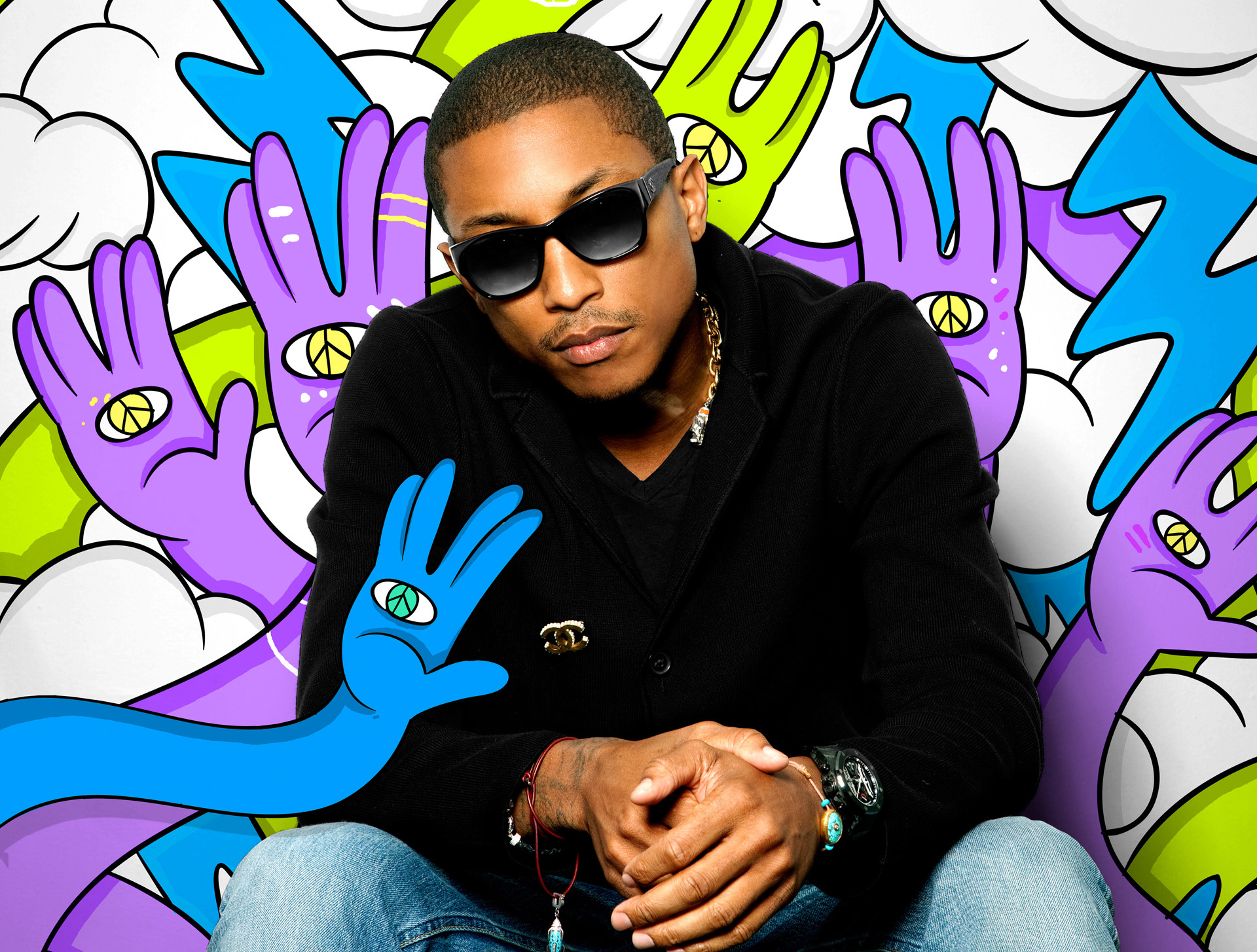 Pharrell Williams, Celeb style, Ethereal portraits, Multitalented artist, 1920x1460 HD Desktop