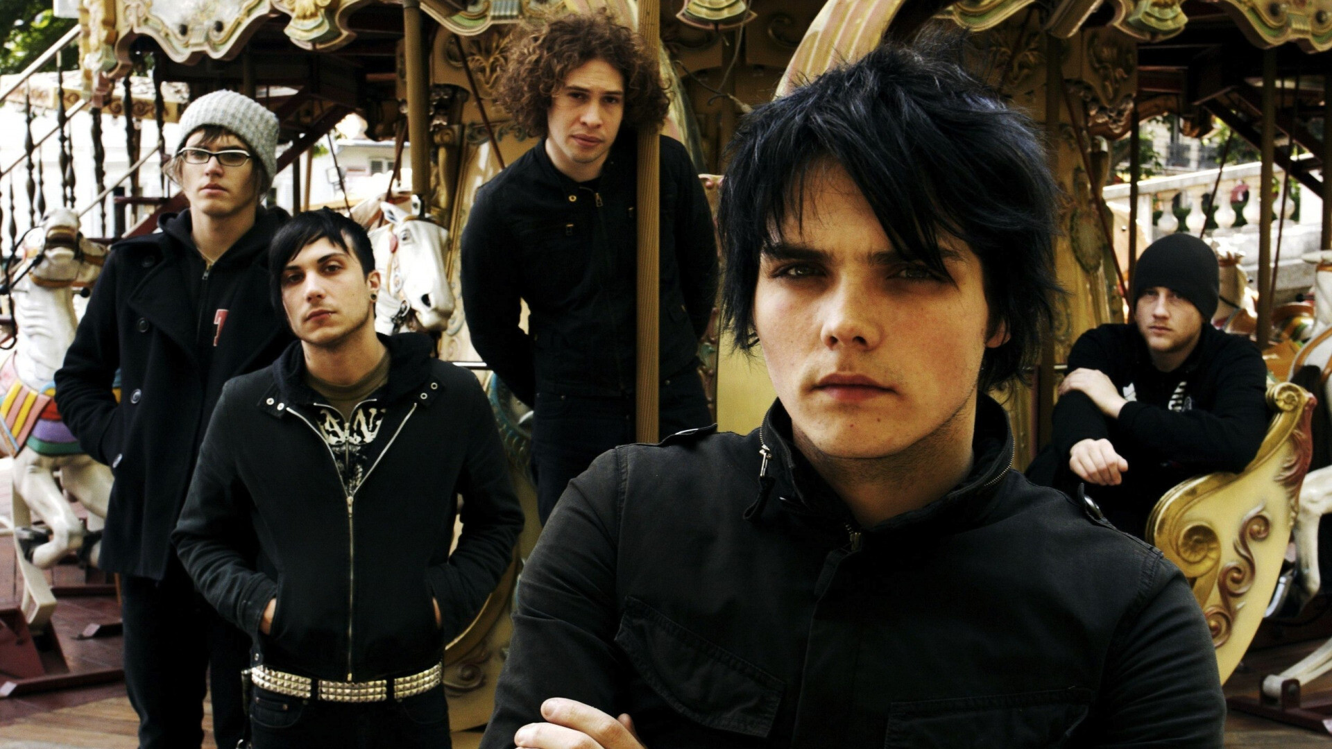 Download wallpaper, Gerard Way, Mikey Way, My Chemical Romance, Frank Iero, 1920x1080 Full HD Desktop