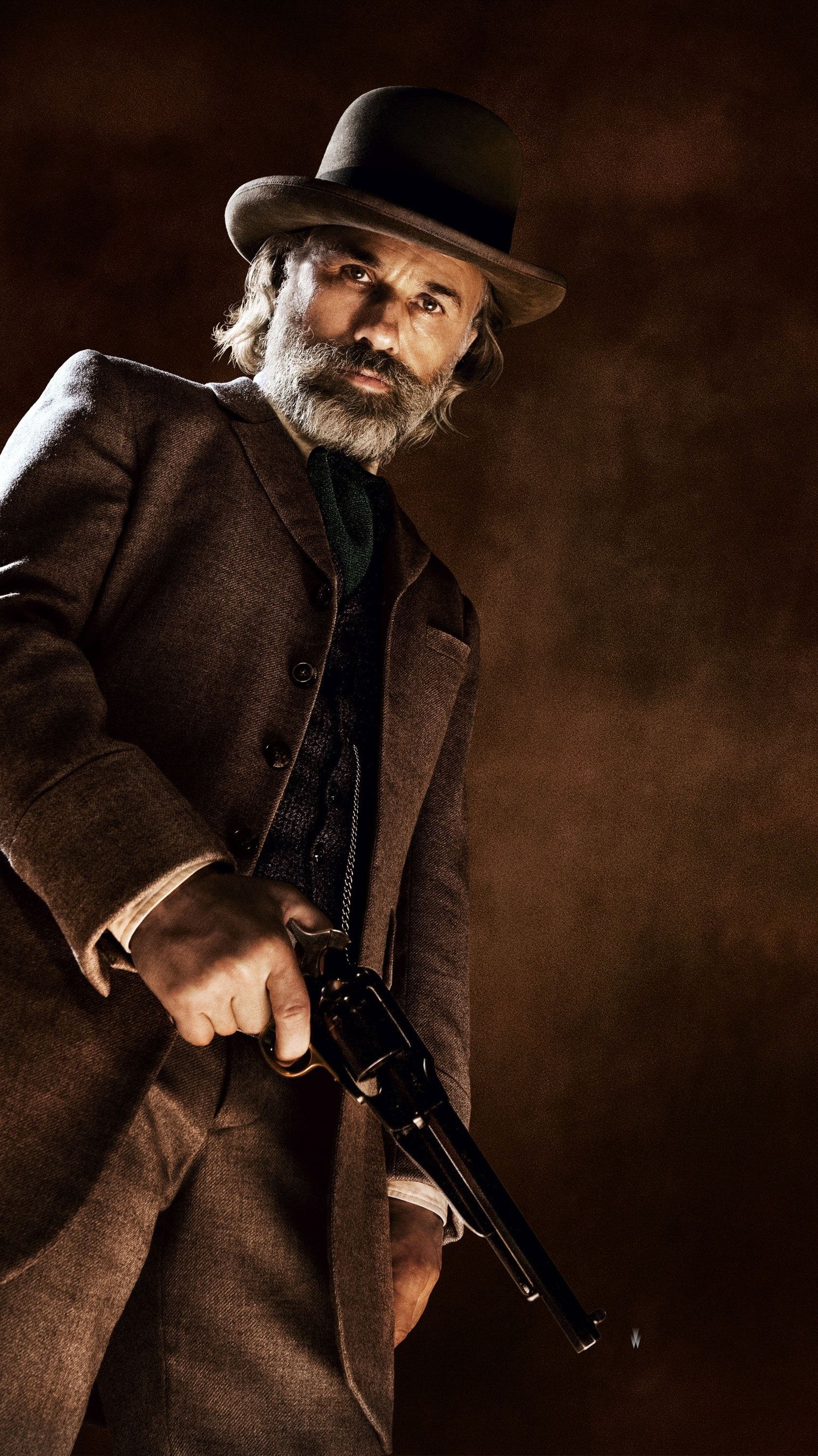 Django Unchained, Phone wallpaper, Christoph Waltz, Tarantino films, 1540x2740 HD Phone