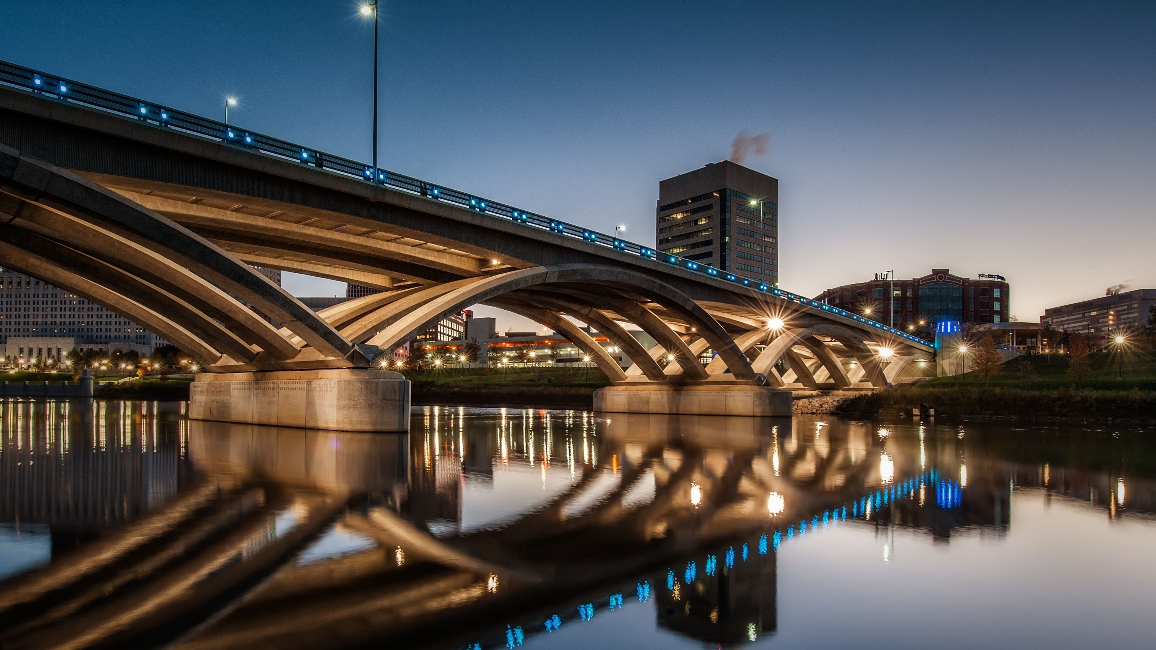 Columbus (Ohio), Travels, Skyline wallpapers, Columbus skyline, 3840x2160 4K Desktop