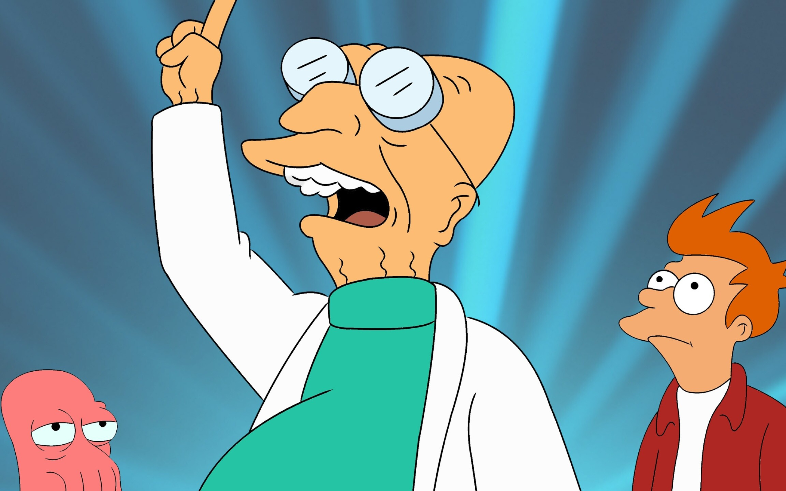 Professor Farnsworth, Futurama Wallpaper, 2560x1600 HD Desktop