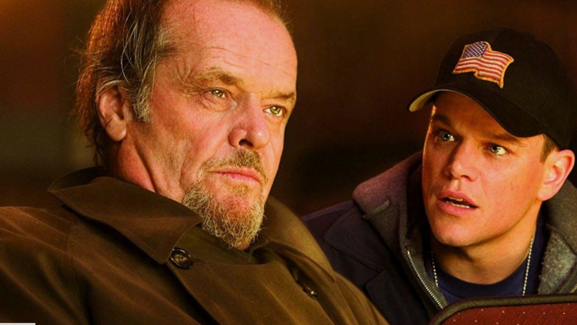 The Departed, Matt Damon, Sinister rewrite, Jack Nicholson's suggestion, 1920x1080 Full HD Desktop