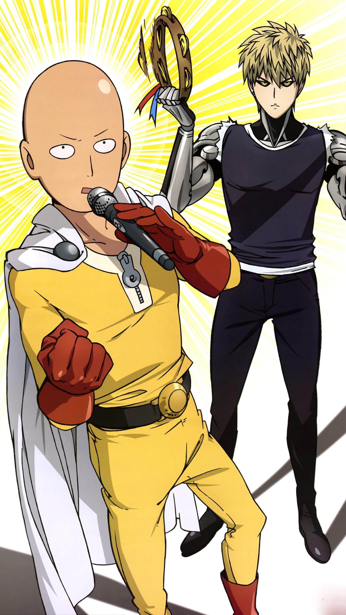 Genos, Saitama, Anime character, Mobile backgrounds, 1440x2560 HD Phone