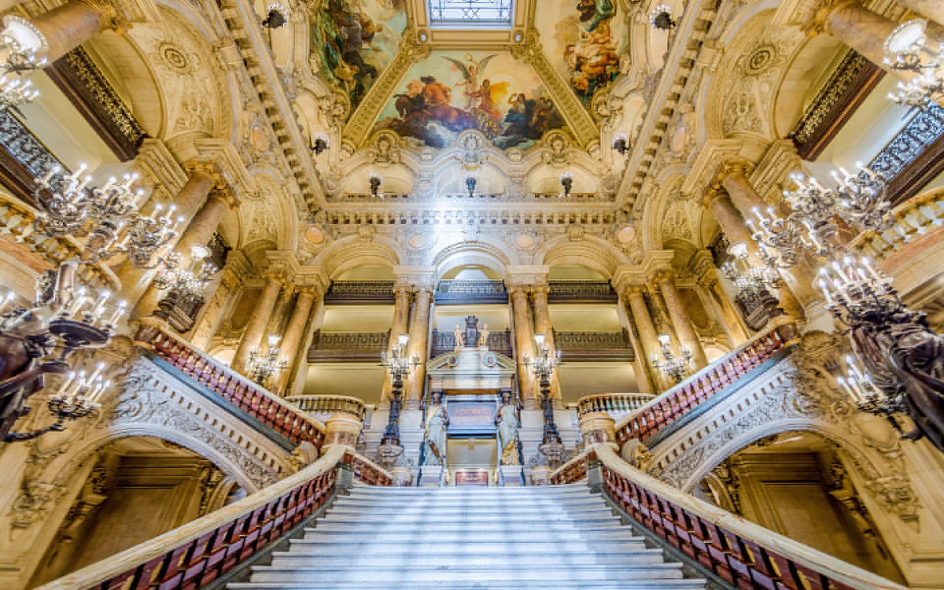 Opera Garnier, Staircase Wallpaper, 1920x1200 HD Desktop