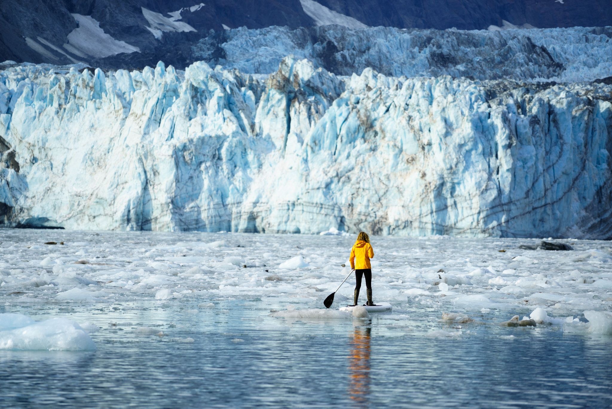 Stand-up paddleboarding, Walking on water, Glacier Bay National Park, Unique experience, 2050x1370 HD Desktop