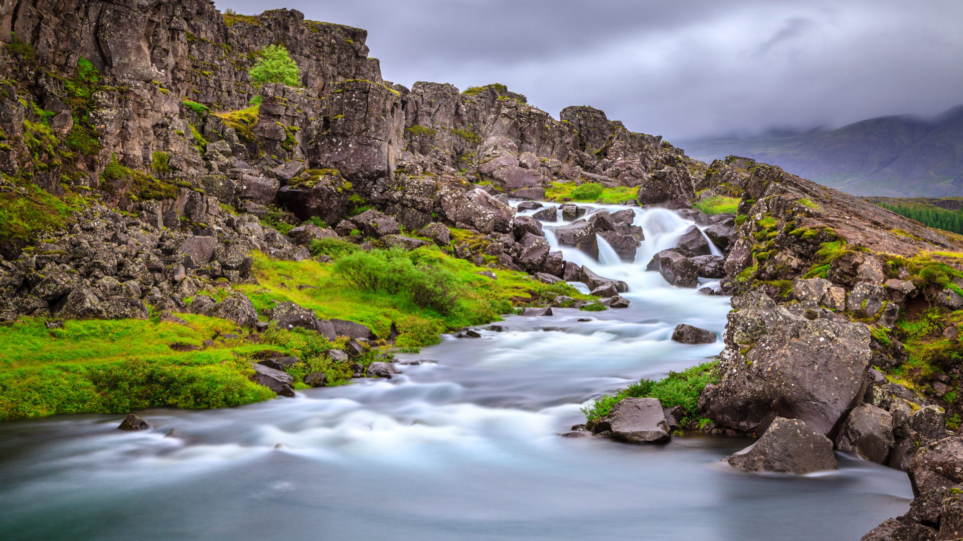 Thingvellir National Park, Oxarafoss waterfall, Europe photo, Eyecandy, 1920x1080 Full HD Desktop