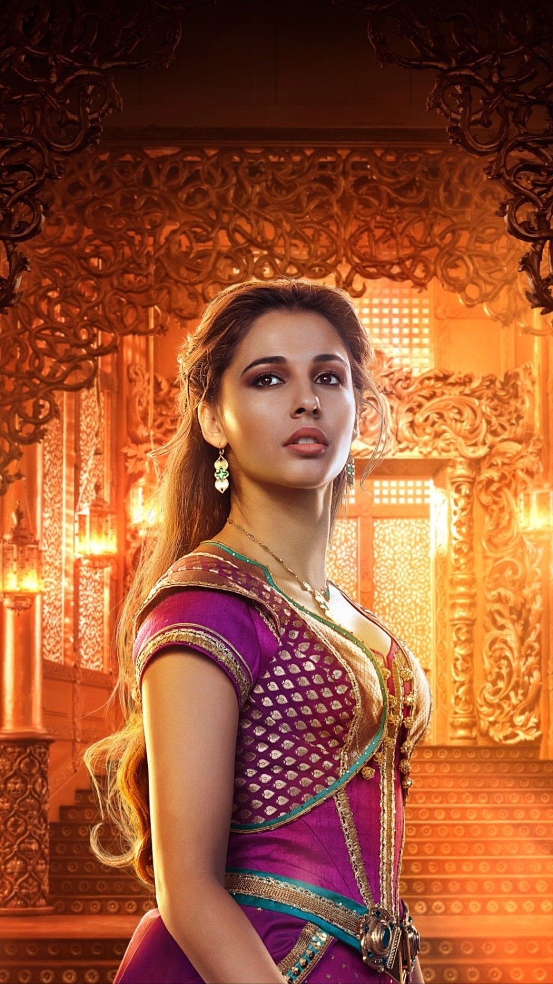 Naomi Scott, Jasmine, Disney wallpaper, 1080x1920 Full HD Phone