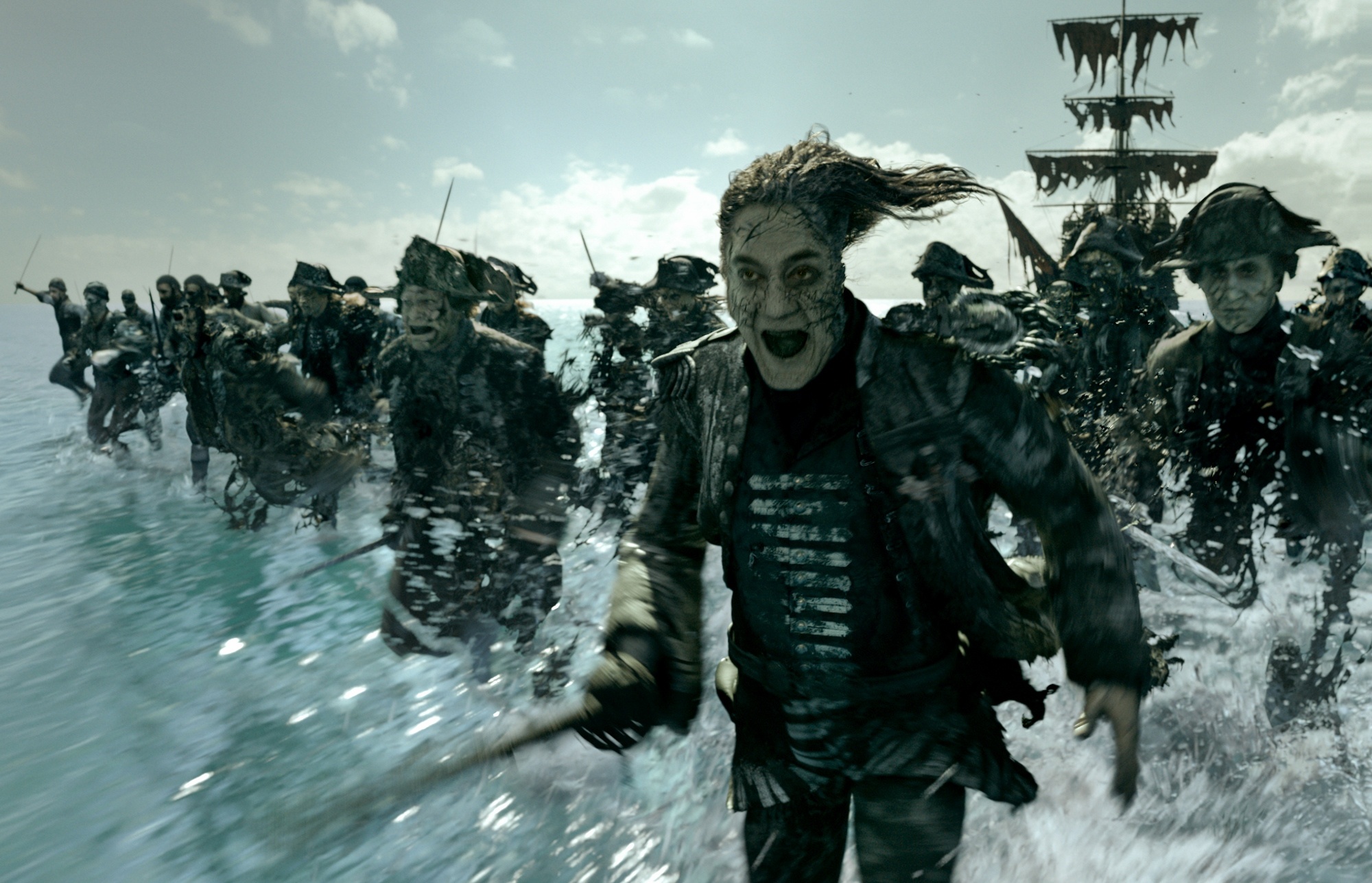 Javier Bardem, Captain Salazar, Gruesome villain, Pirate battles, 2000x1290 HD Desktop