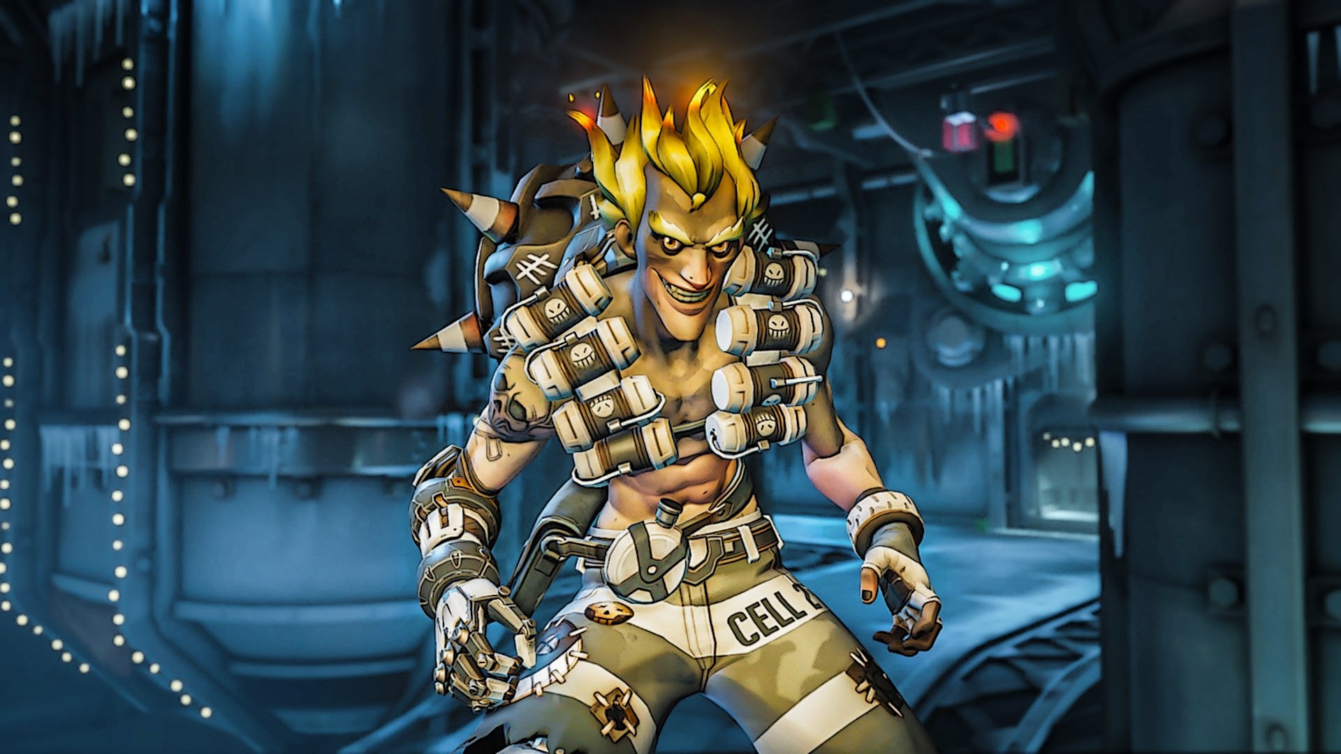 Junkrat, HD wallpaper, Explosive character, Colorful background, 1920x1080 Full HD Desktop