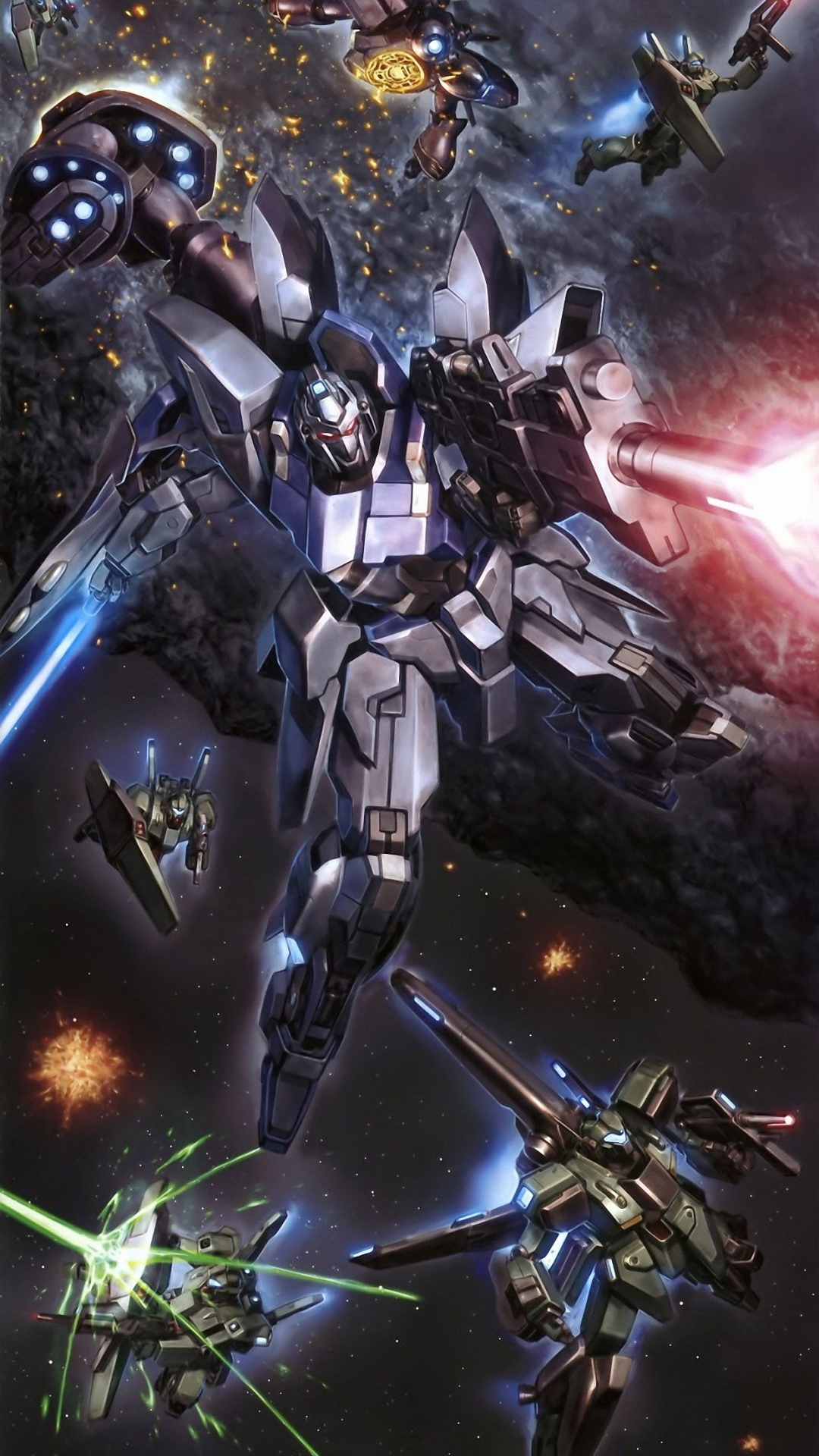 MSN-001A1 Delta Plus, Gundam Wallpaper, 1080x1920 Full HD Phone