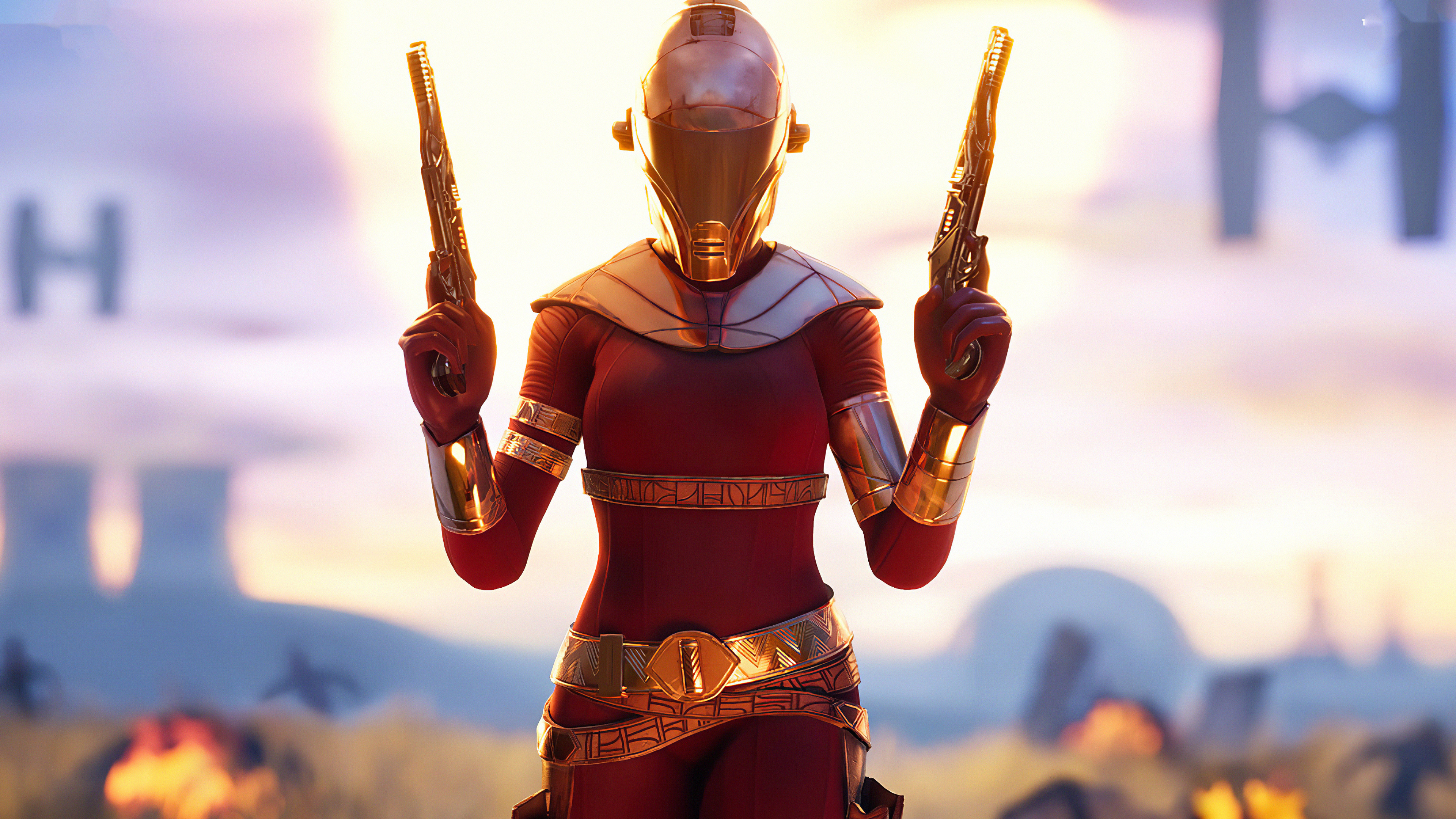 Skywalker in Fortnite, Gaming crossover, HD wallpapers, Exciting gameplay, 3840x2160 4K Desktop