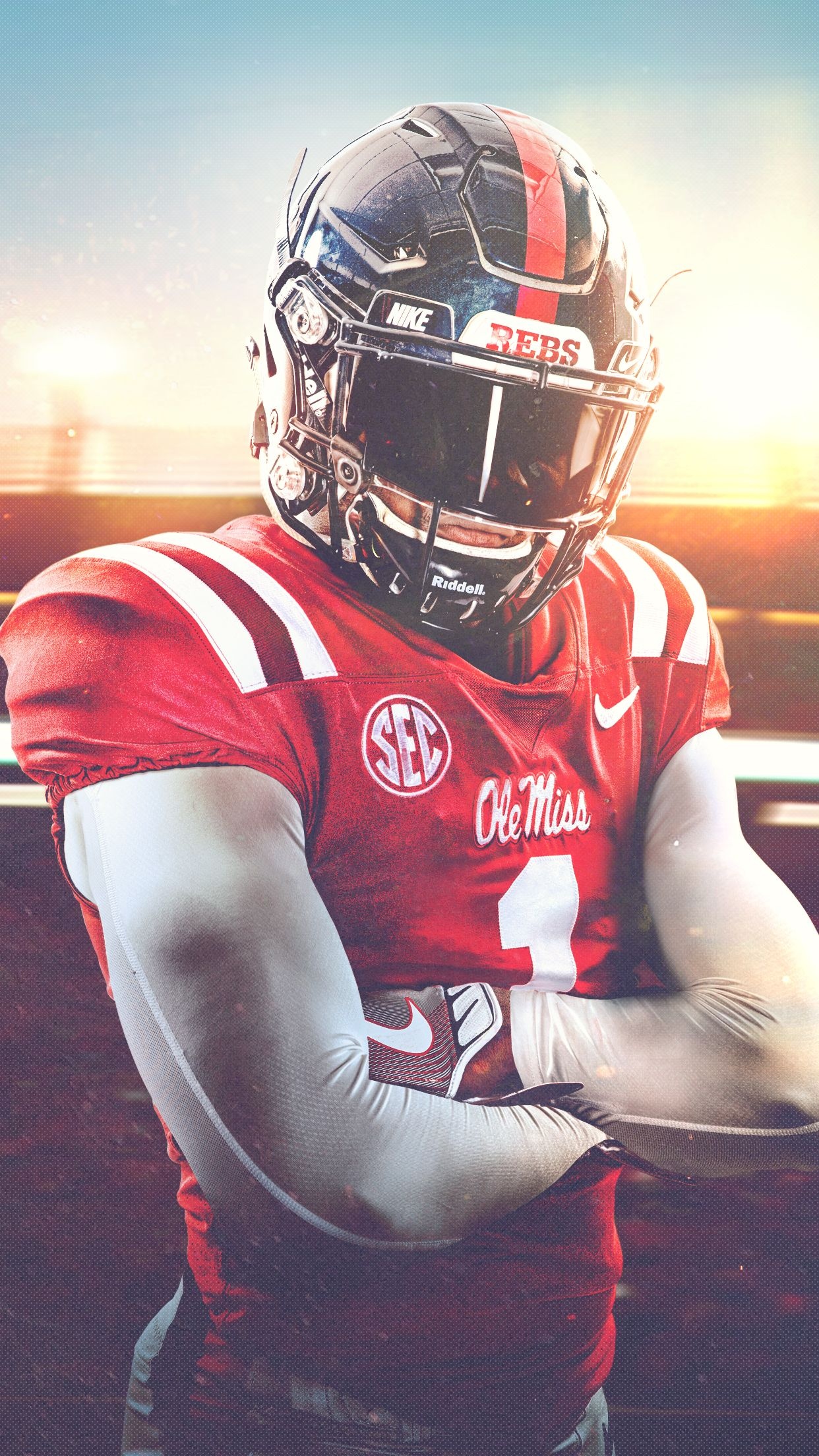 Ole Miss Rebels, American Football Wallpaper, 1250x2210 HD Phone