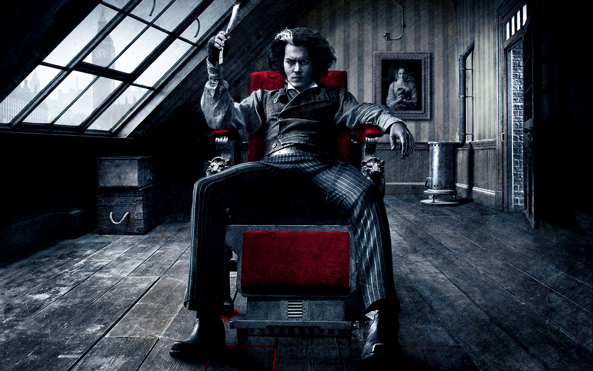 Johnny Depp HD wallpapers, Johnny Depp hintergrnde, Tim Burton photo, Sweeney Todd behind, 1920x1200 HD Desktop