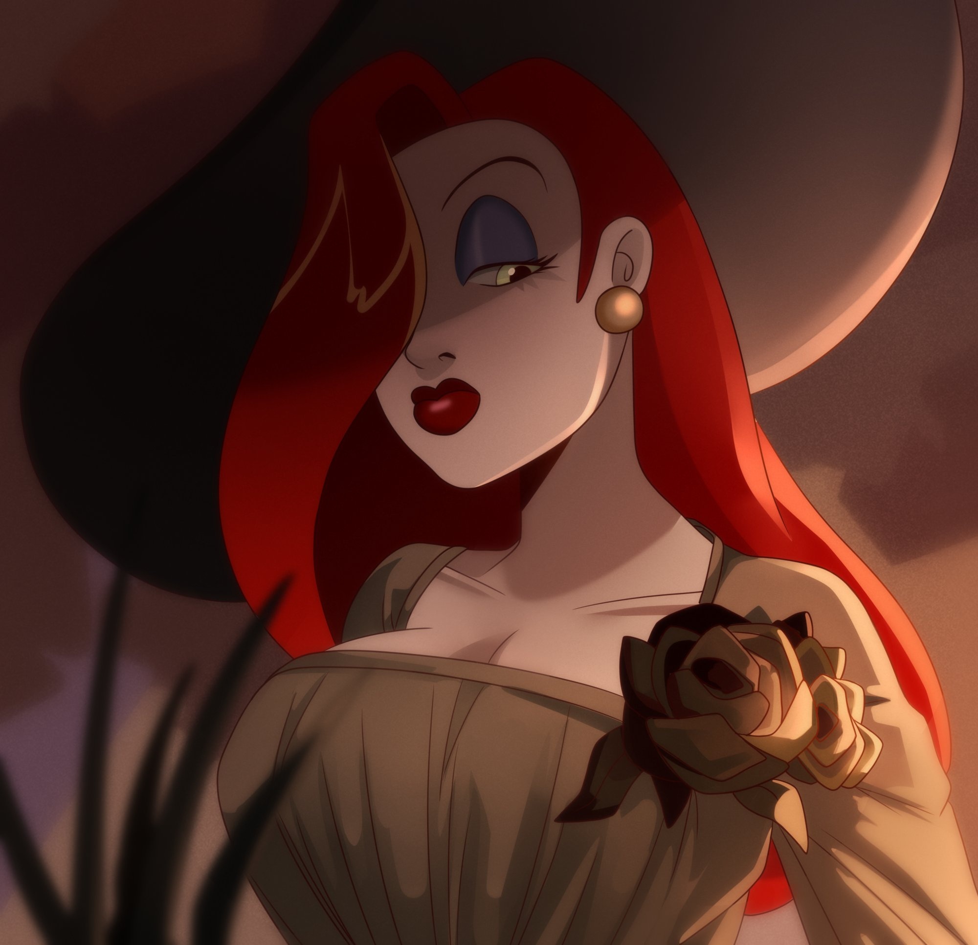 Jessica Rabbit, Lady Dimitrescu's dress, Crossover artwork, 2000x1940 HD Desktop