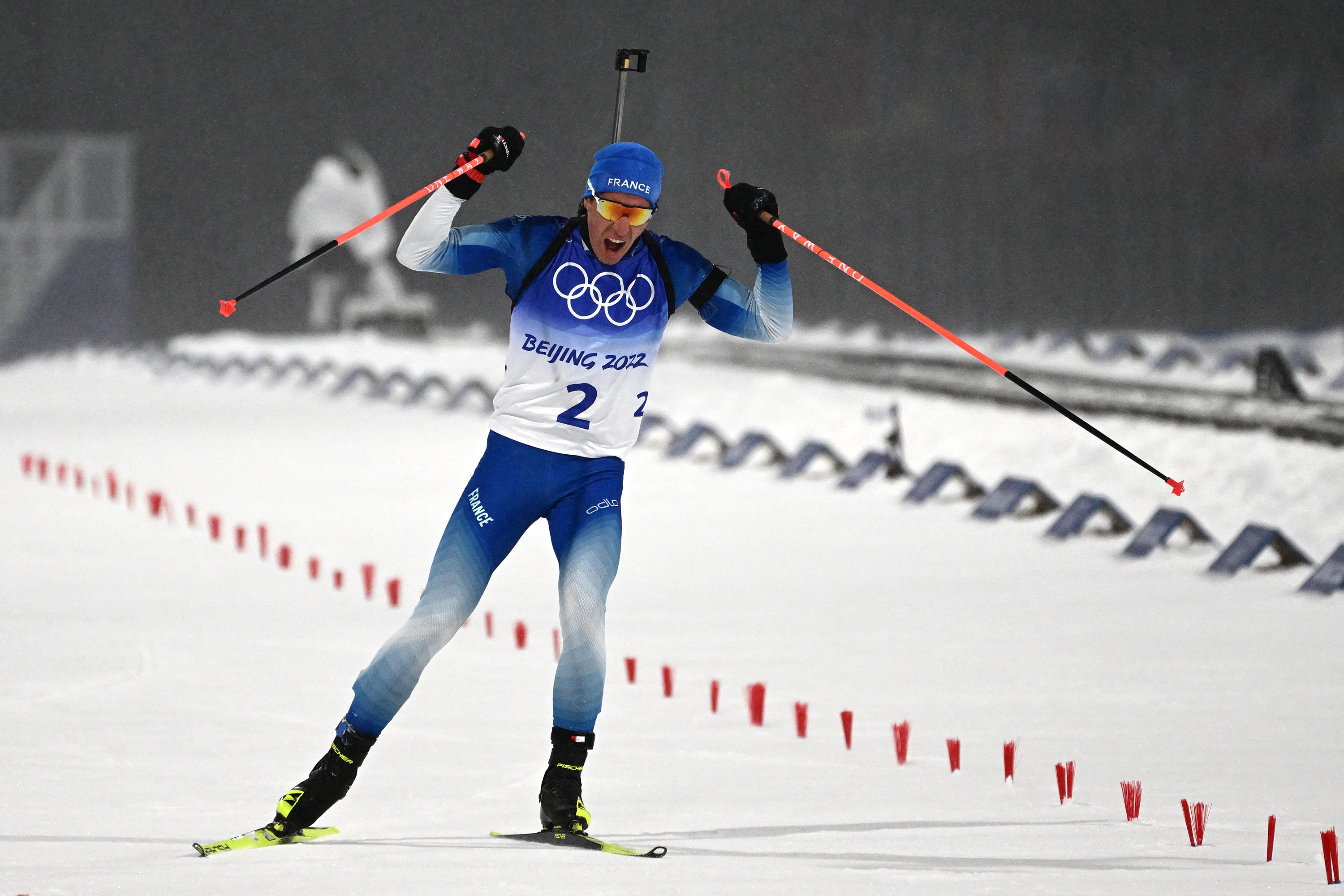 Quentin Fillon Maillet, Erin Jackson, Speed skating gold, Dramatic victory, 3000x2000 HD Desktop