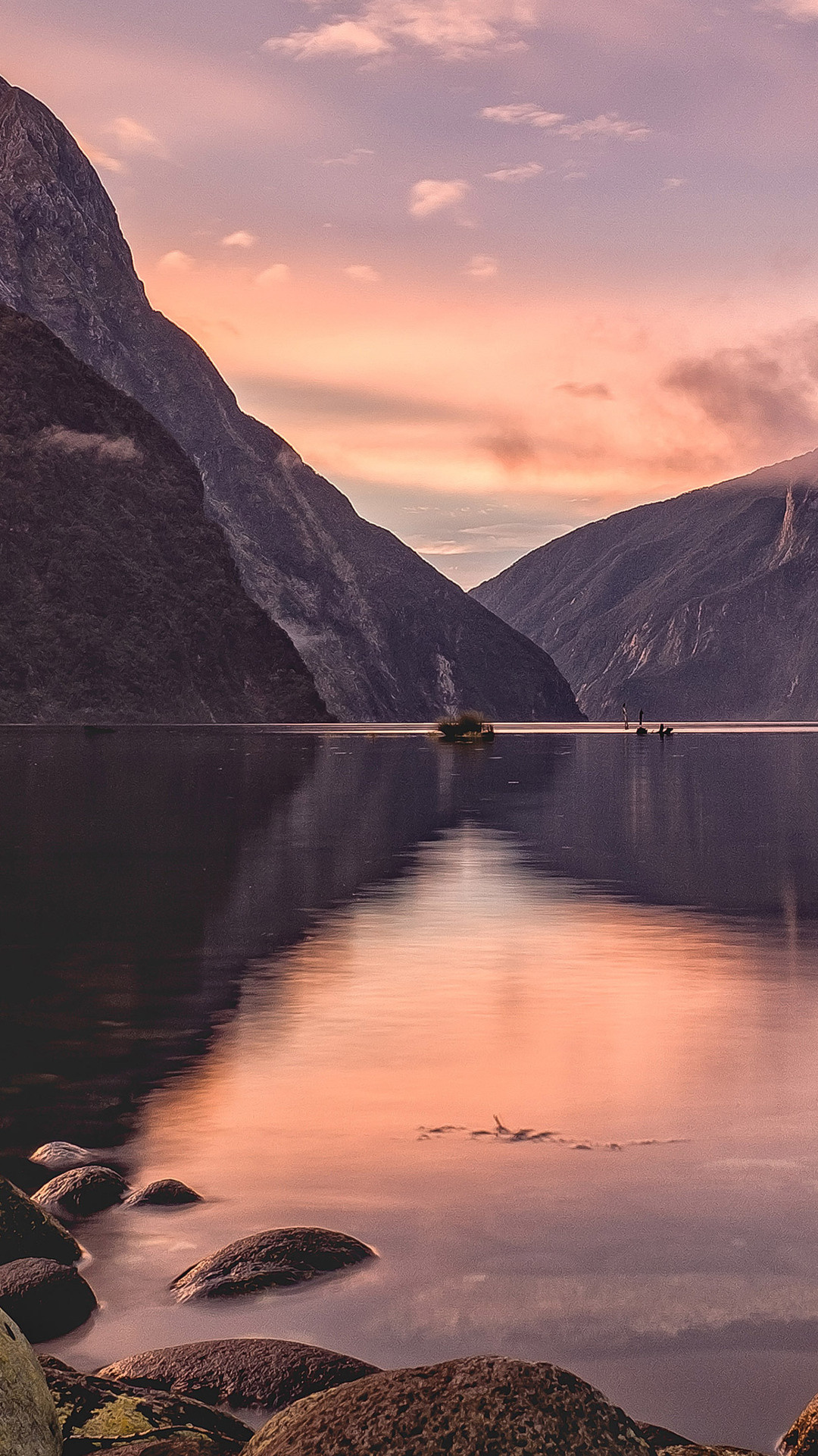 Milford Sound Sunset, New Zealand, HD wallpapers, Stunning views, 1080x1920 Full HD Phone