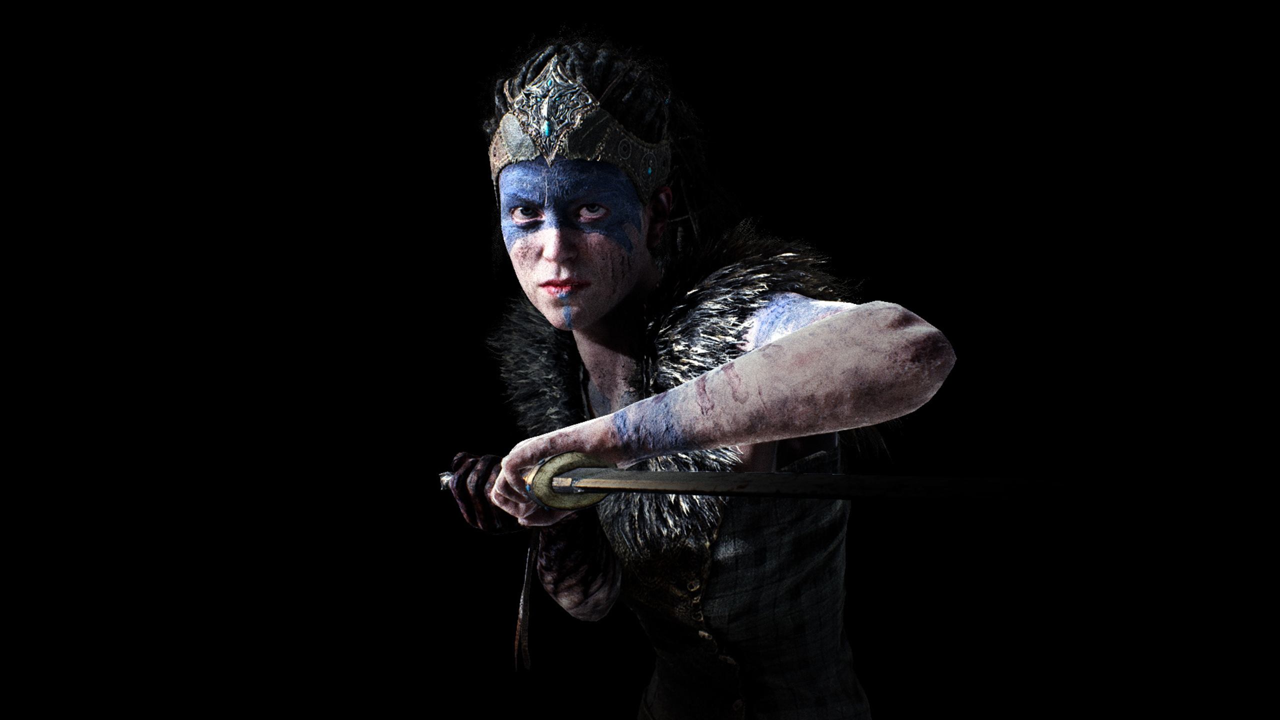 Senua Hellblade game, 1440p resolution, High-quality graphics, Intense gameplay, 2560x1440 HD Desktop