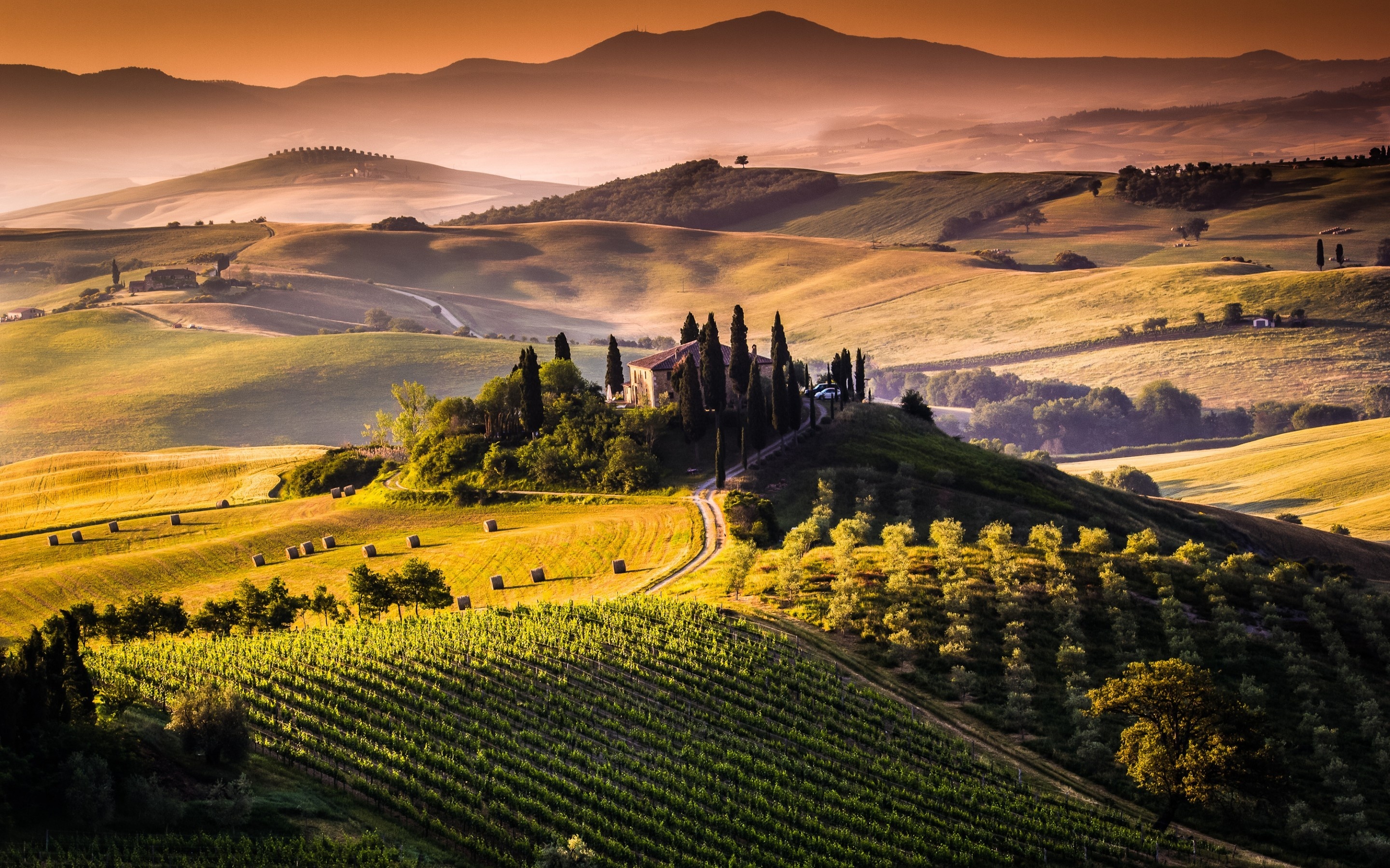 Val d'Orcia, Farms Wallpaper, 2880x1800 HD Desktop