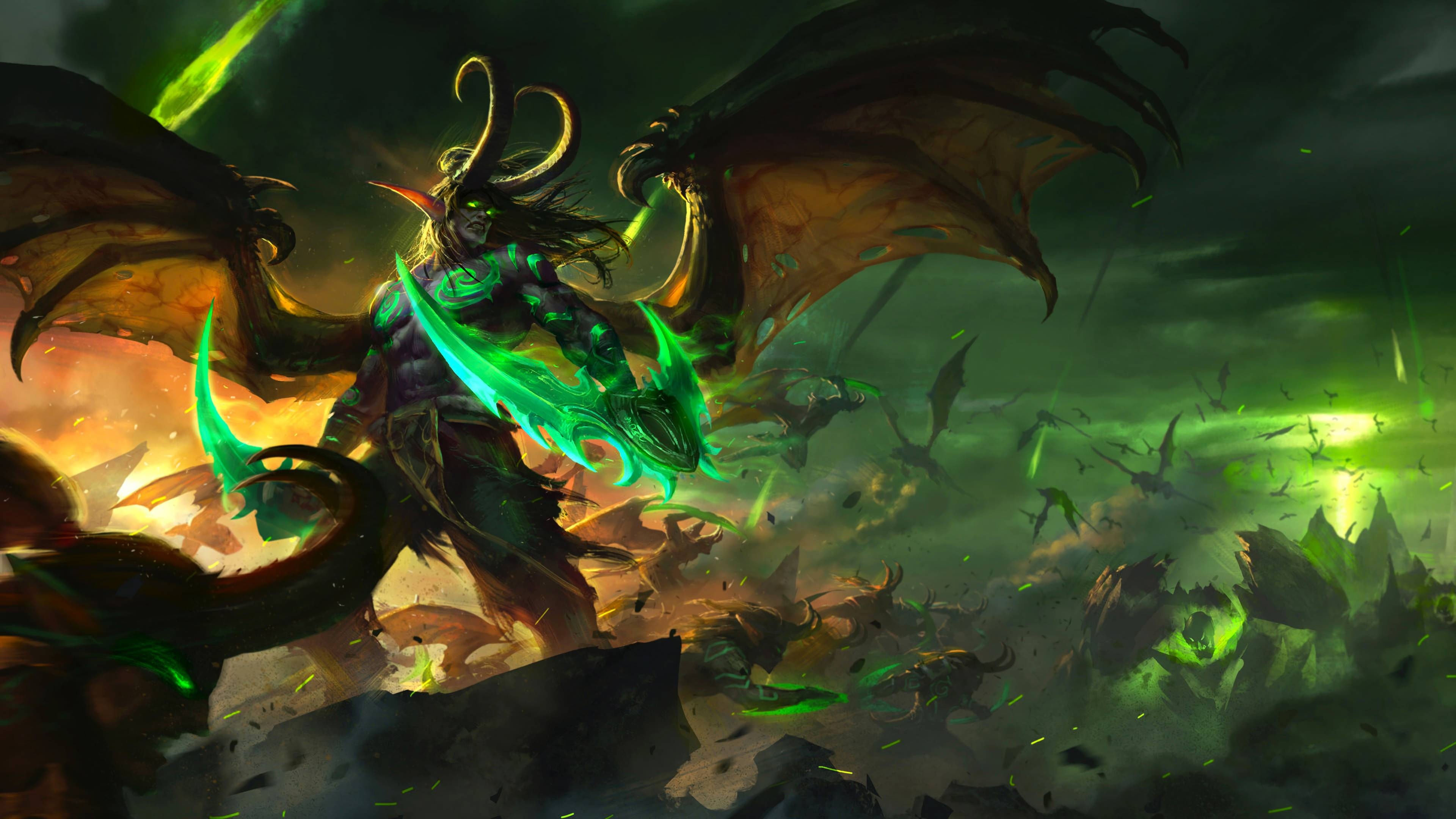 Best Illidan Stormrage wallpaper, Ryan Mercado's post, Gaming hero, Legendary power, 3840x2160 4K Desktop