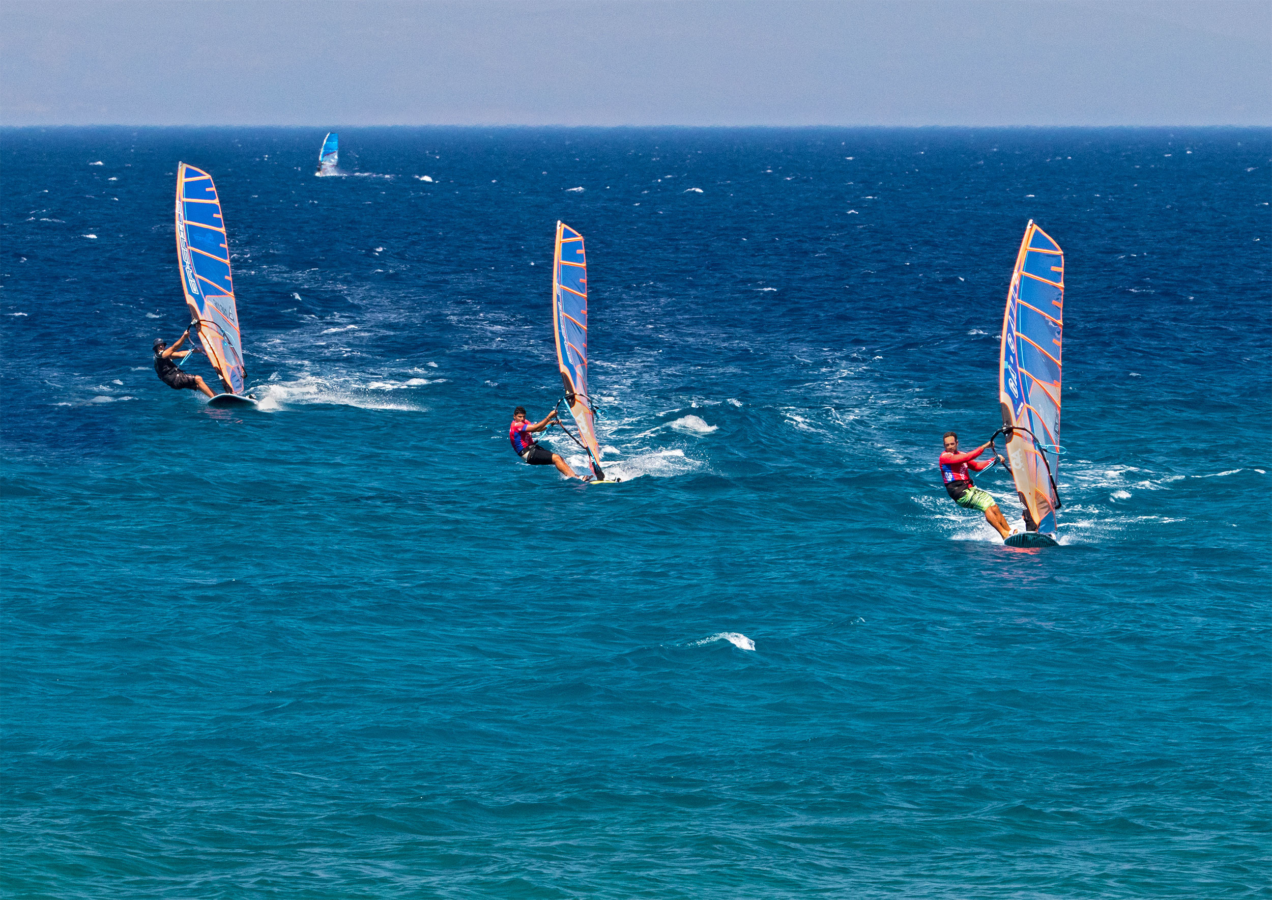 Windsurfing in Samos, Greek island paradise, Crystal-clear waters, Perfect windsurfing conditions, 2500x1770 HD Desktop