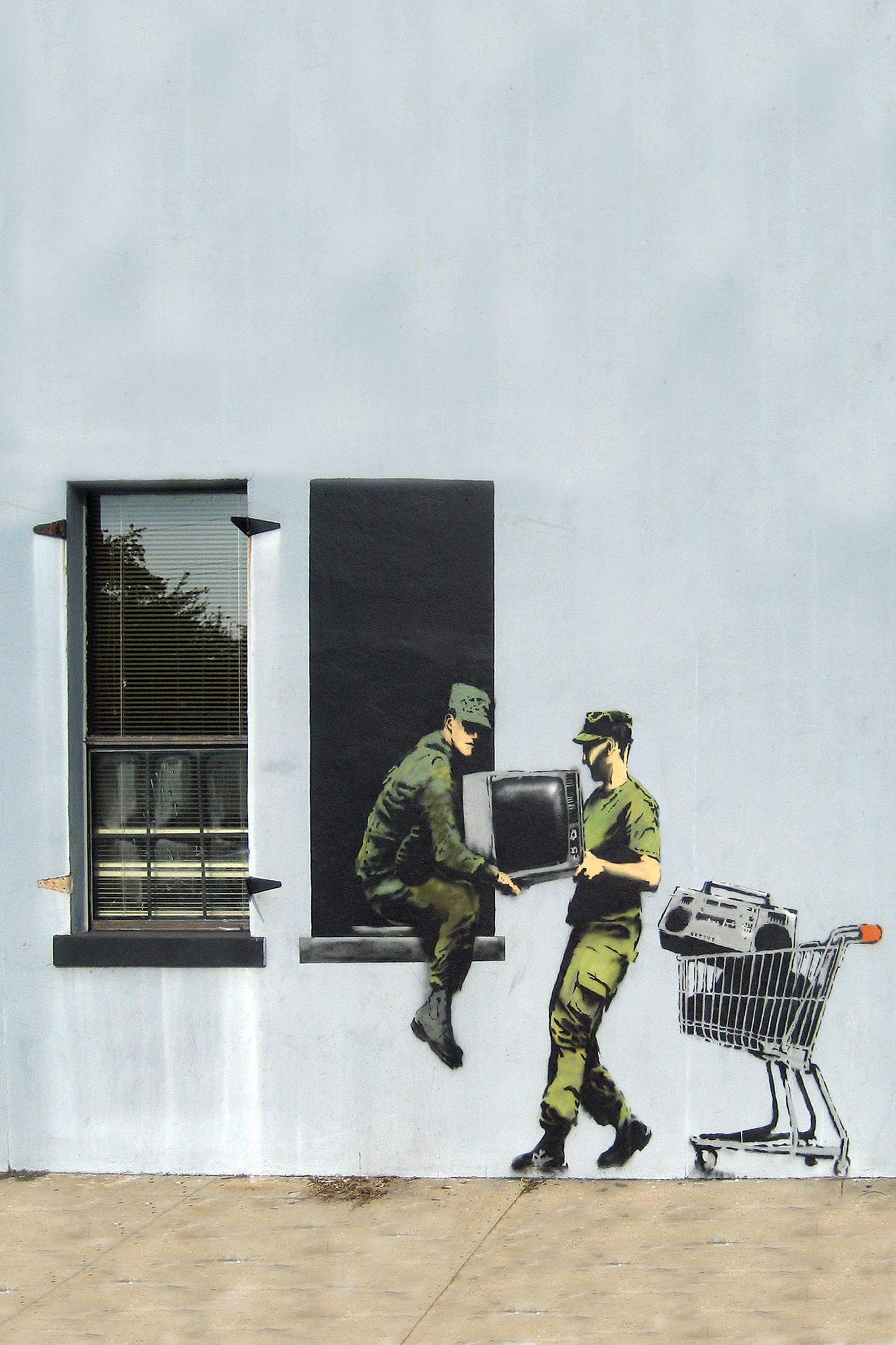 Looting Soldiers, Banksy Wallpaper, 1700x2550 HD Phone