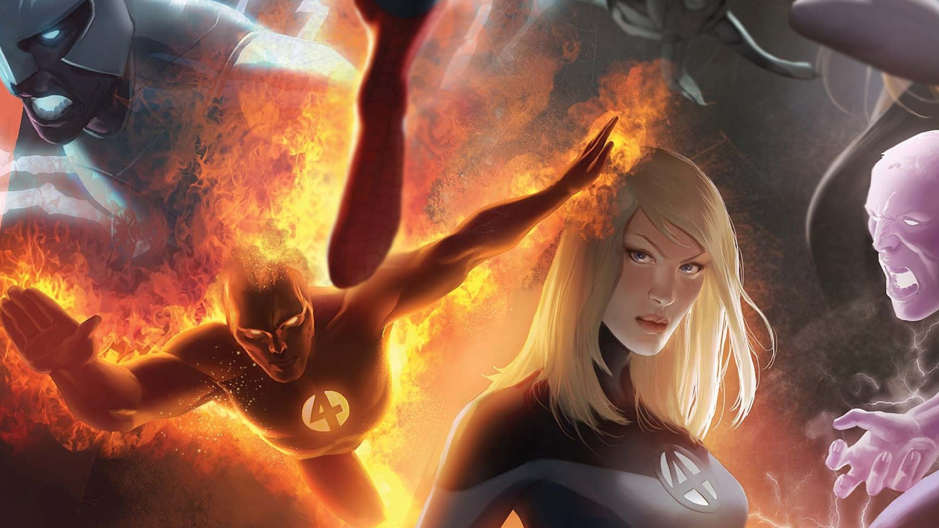 Johnny Storm, Human Torch, Wallpapers, Zoey Simpson, 1920x1080 Full HD Desktop