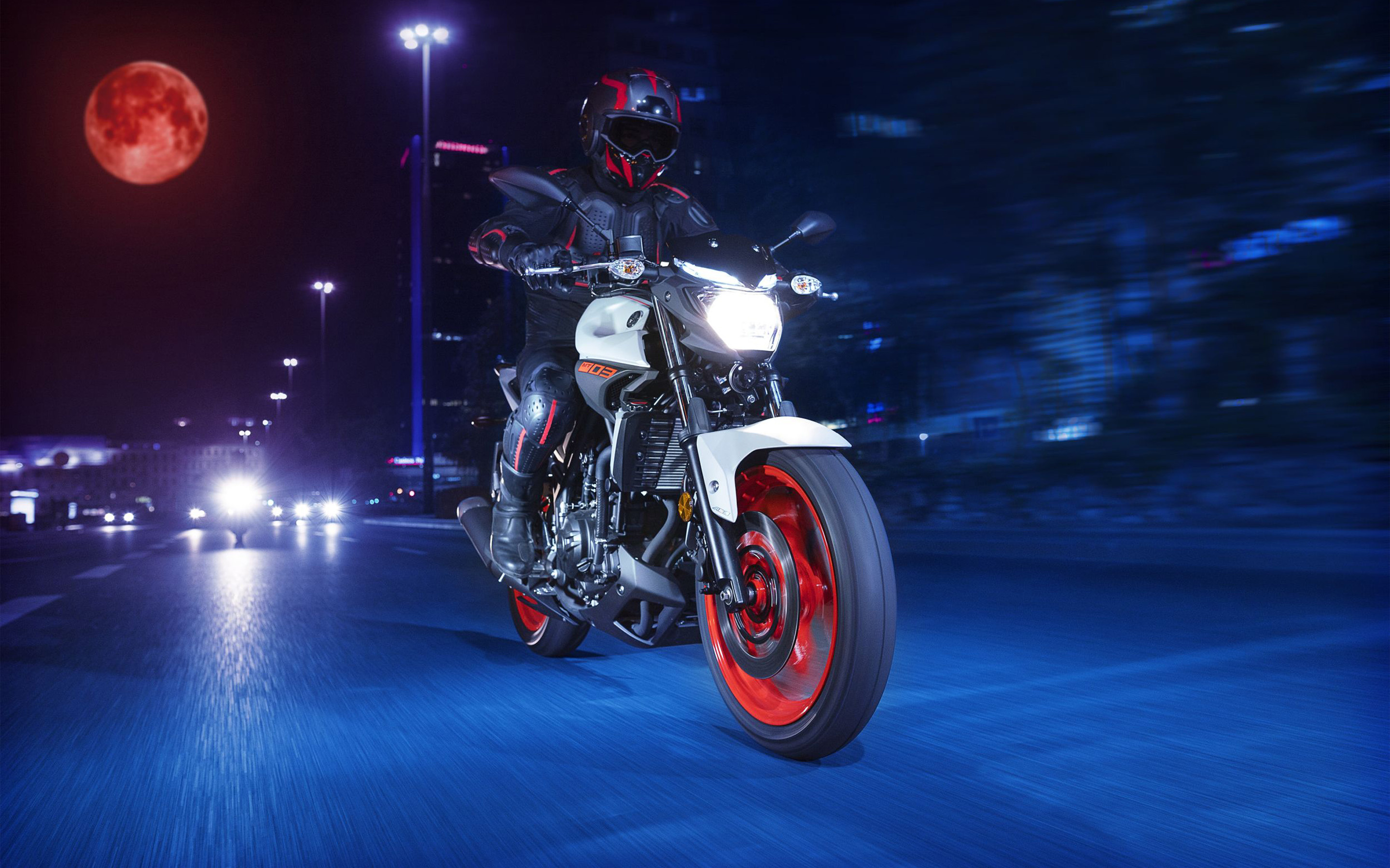 Night, Yamaha MT-03 Wallpaper, 2880x1800 HD Desktop