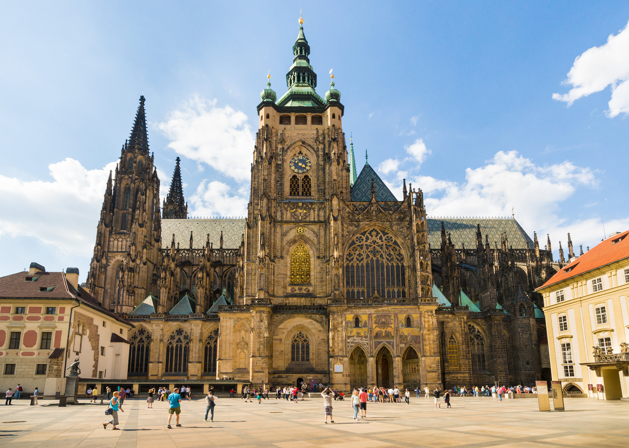 Prague Castle, Enchanting mysteries, Wheel and anchor, Prague's charm, 2060x1470 HD Desktop