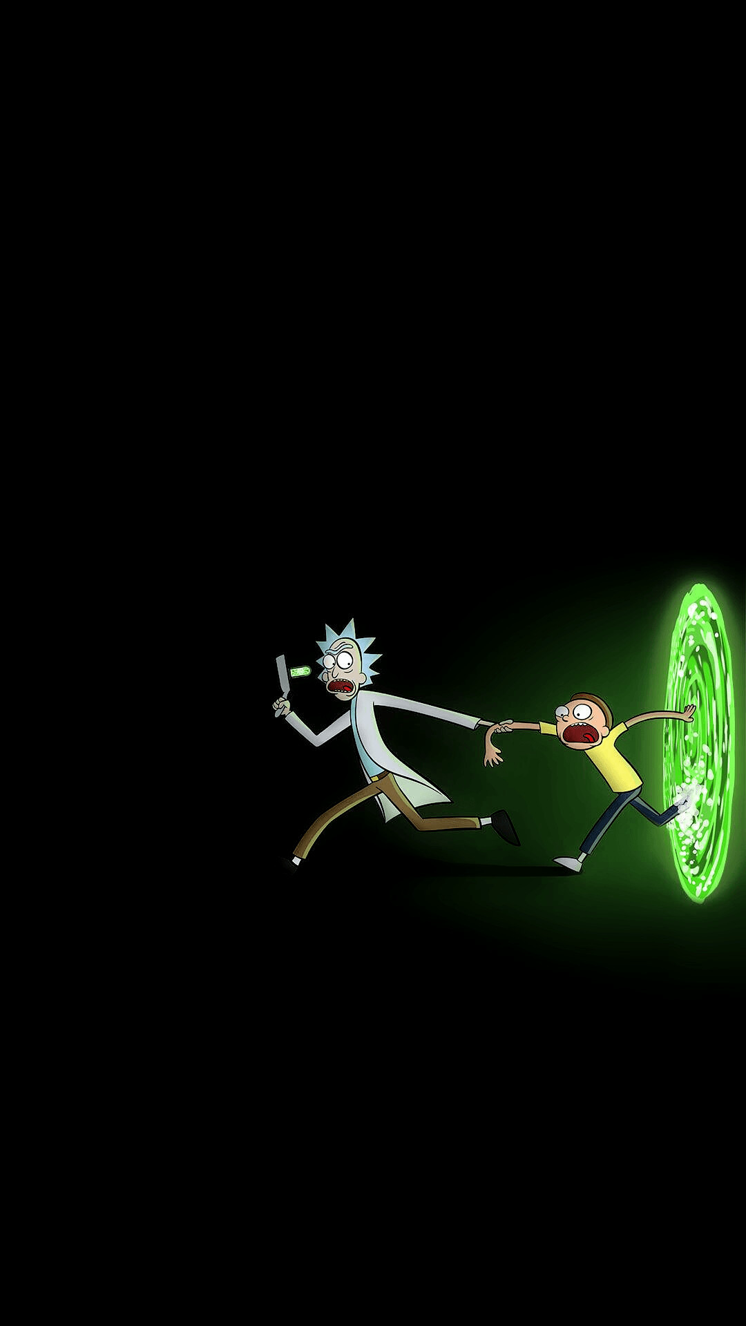 Rick and Morty, Amoled wallpapers, High contrast backgrounds, 1080x1920 Full HD Phone