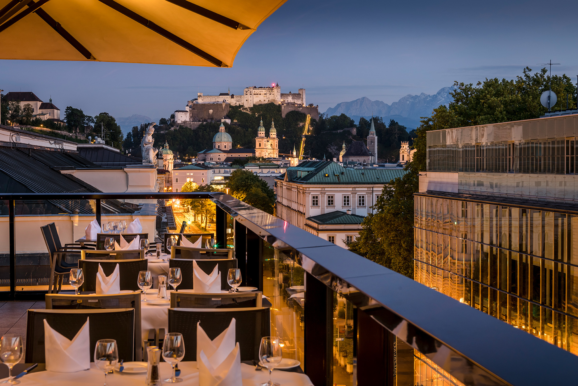 imlauer sky bar restaurant, salzburg, rooftop view, 1990x1330 HD Desktop