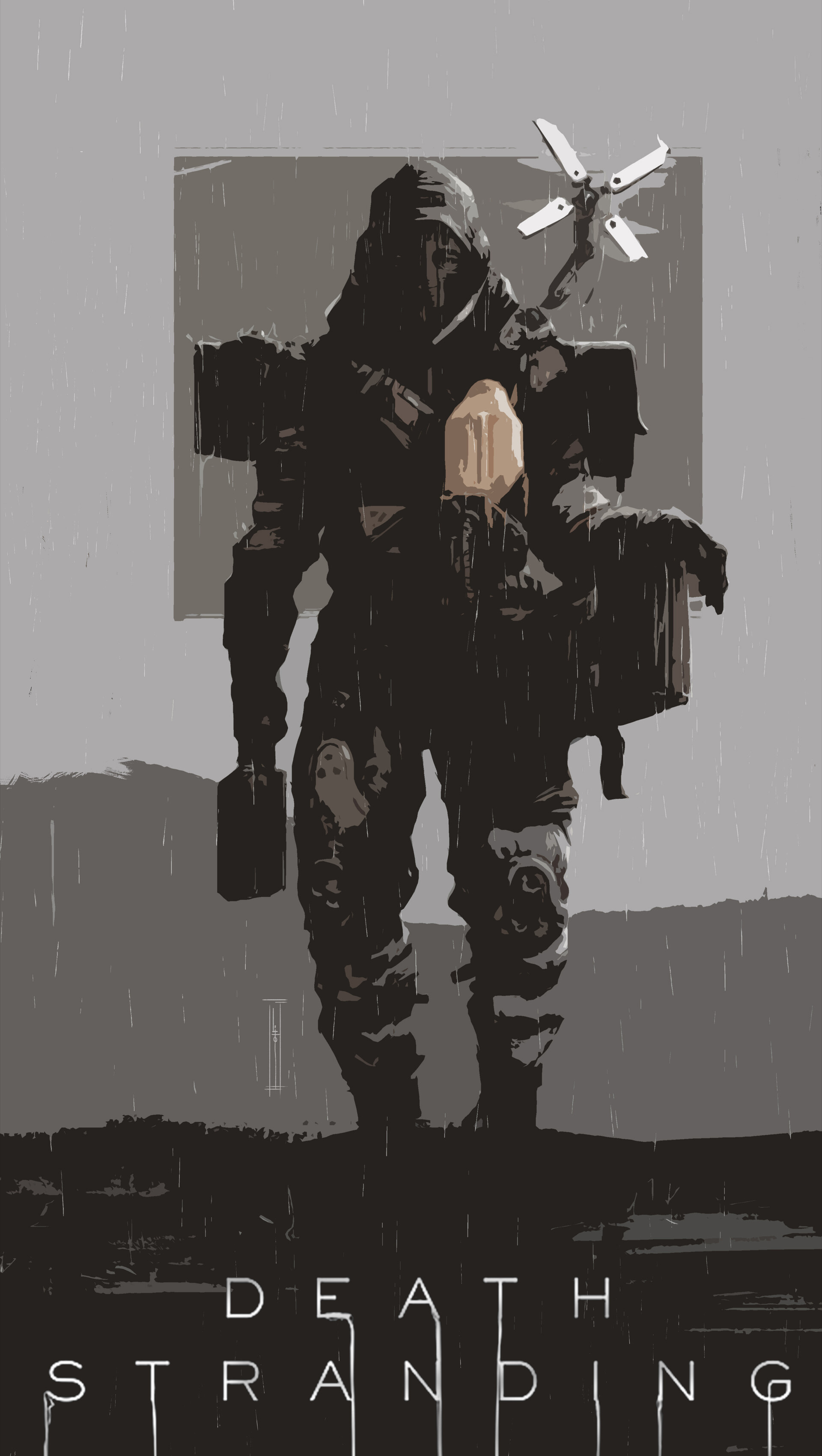 Hideo Kojima, Death Stranding art, Visual masterpiece, Futuristic design, 1920x3410 HD Phone