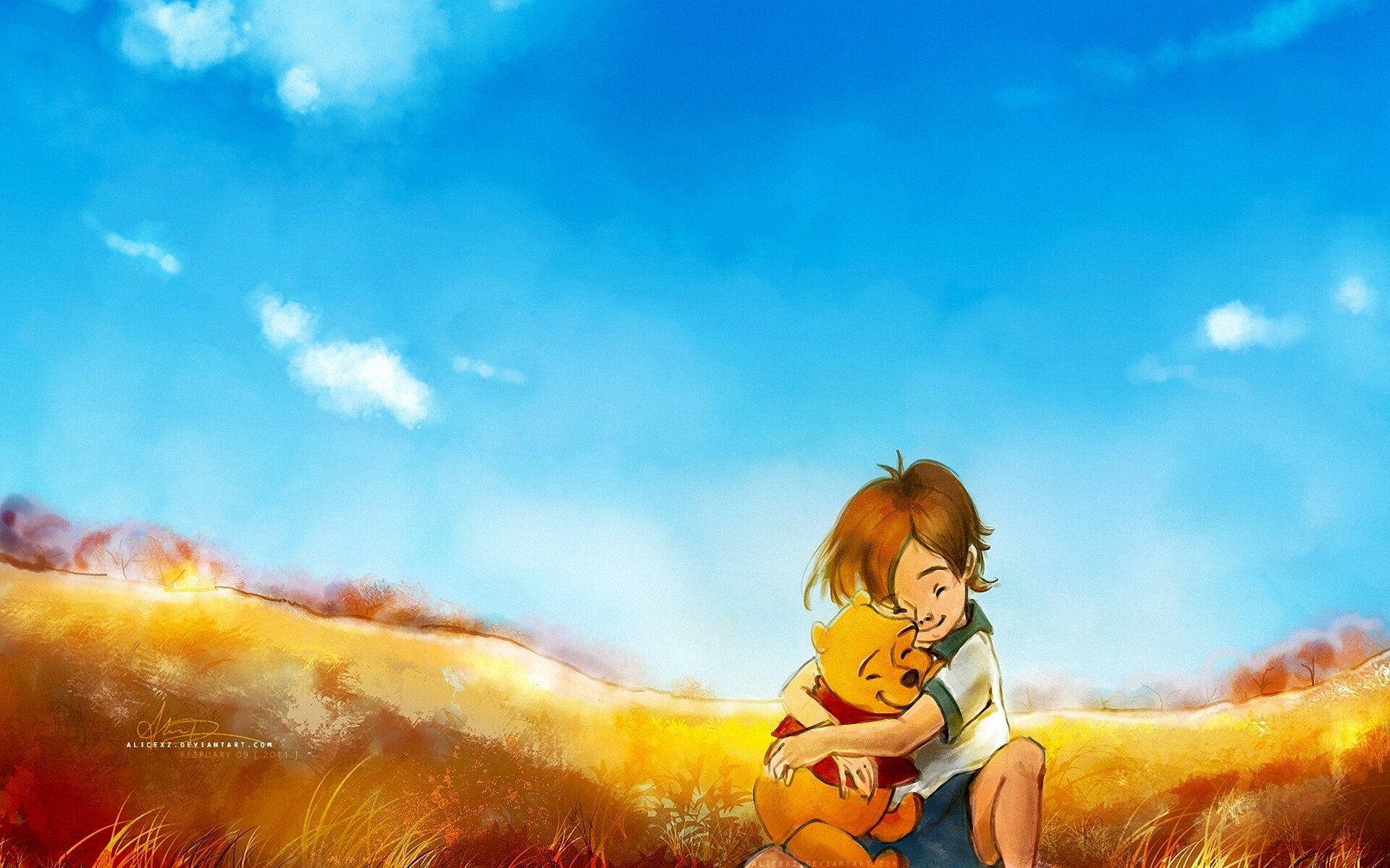 Christopher Robin and Pooh, The Many Adventures of Winnie the Pooh Wallpaper, 1920x1200 HD Desktop