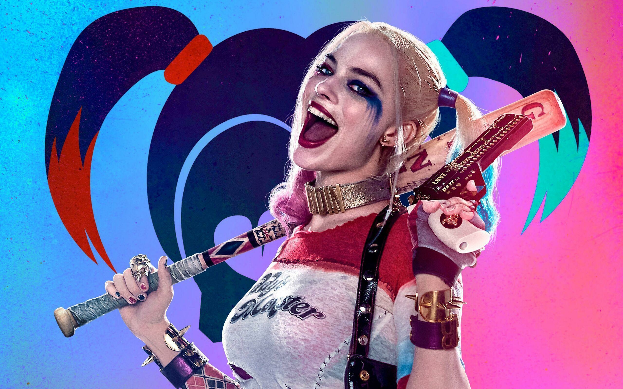 Suicide Squad, Harley Quinn wallpapers, Dark and playful, Margot Robbie's portrayal, 2560x1600 HD Desktop