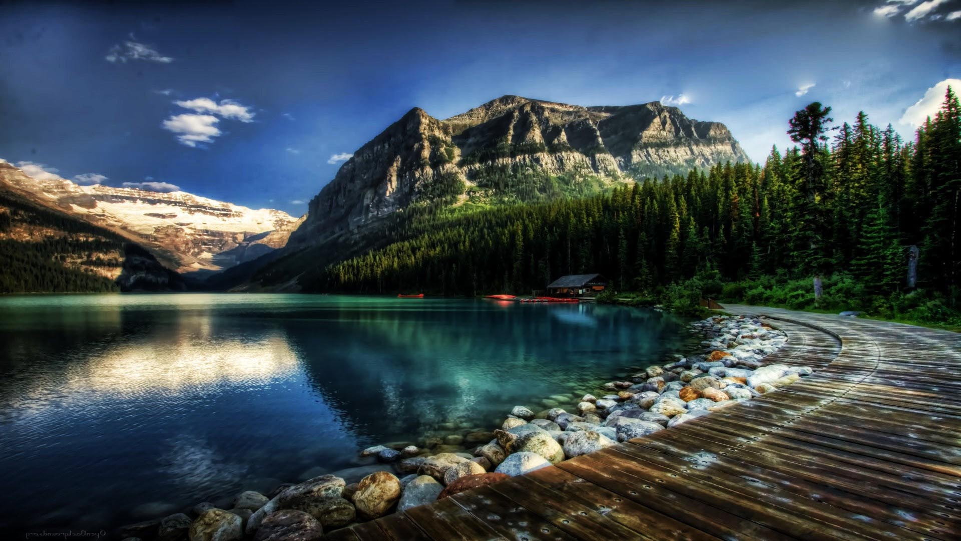 Lake Louise Alberta Canada, Desktop wallpaper, 1920x1080 Full HD Desktop