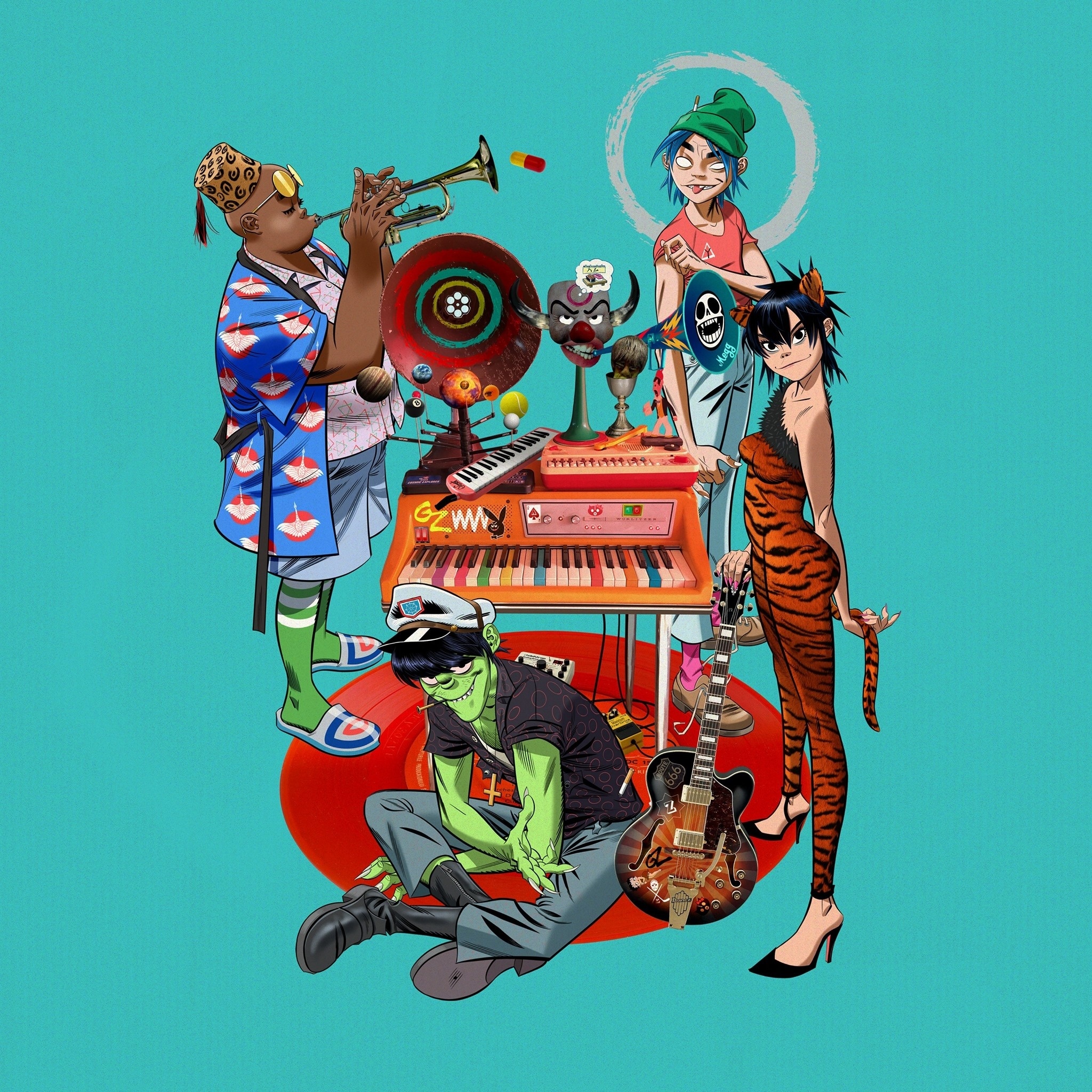 Gorillaz album release, Song machine project, 2050x2050 HD Phone