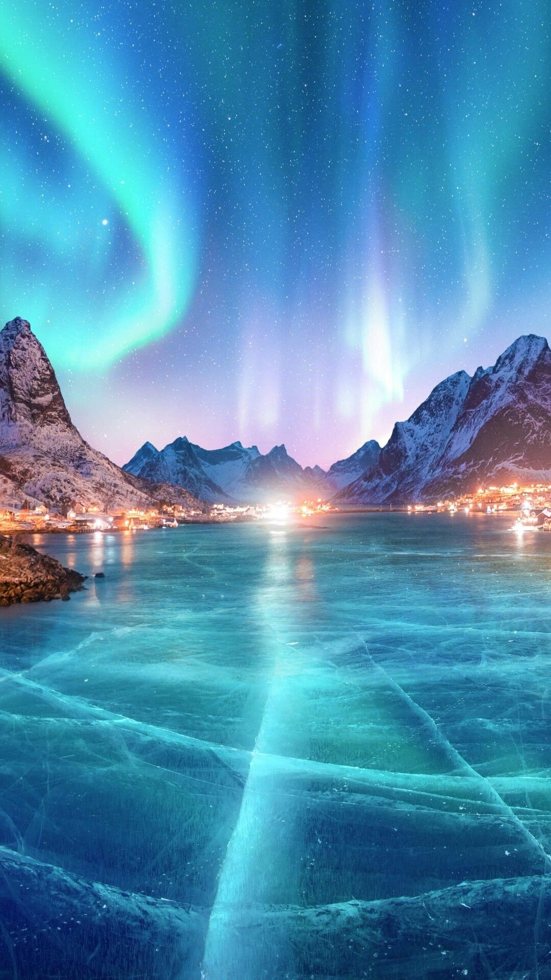 Aurora Borealis, Space phenomenon, Nature's beauty, Stunning landscapes, 1080x1920 Full HD Phone