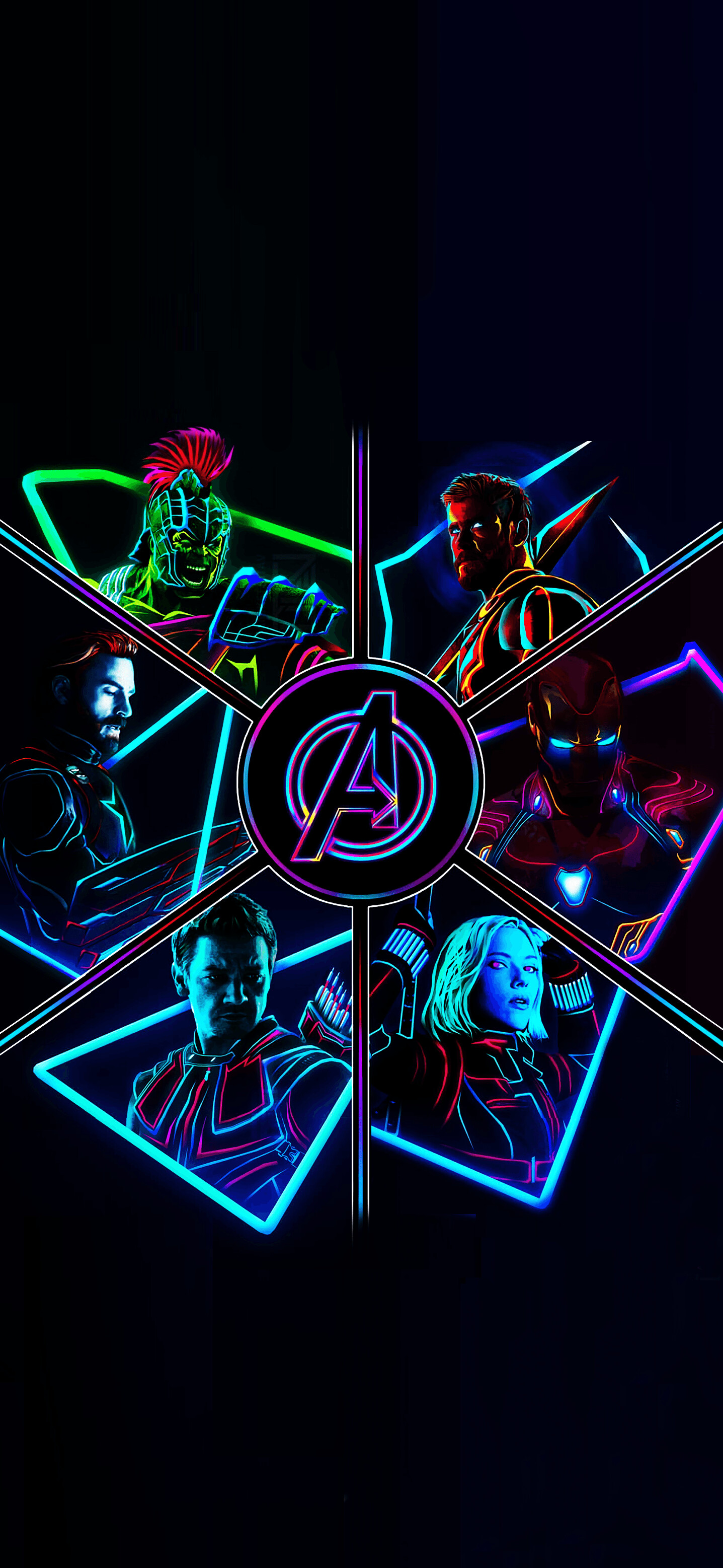 Avengers, Glow in the Dark Wallpaper, 1440x3120 HD Phone