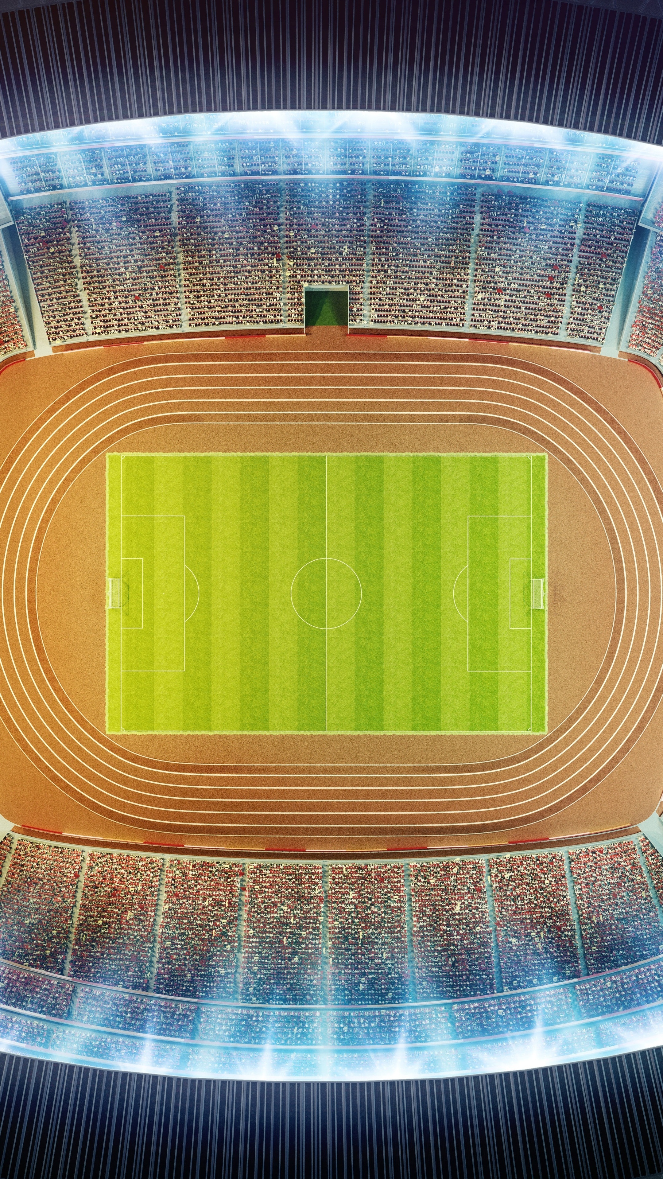 Aerial view, Football Field Wallpaper, 2160x3840 4K Phone